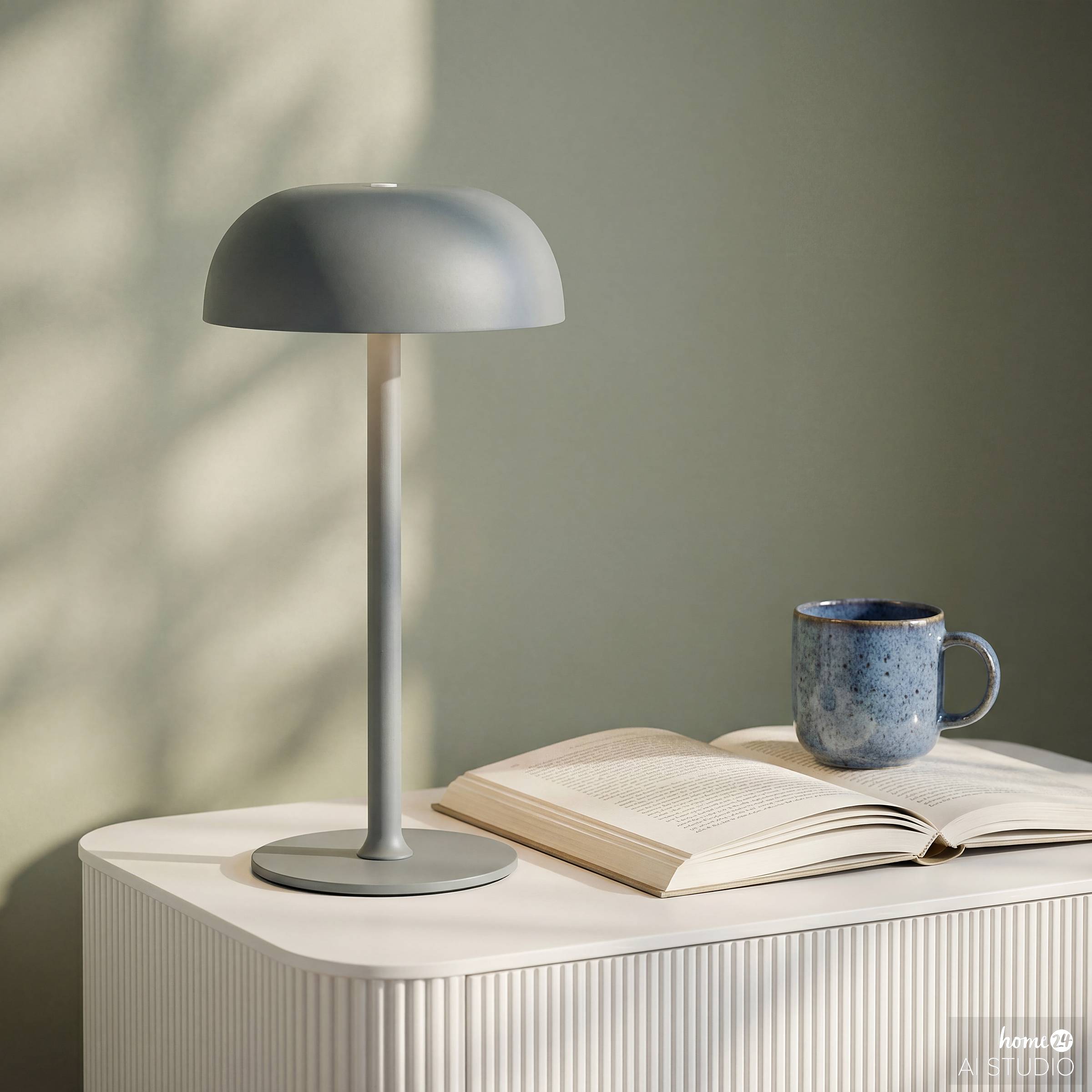 Moll Rechargeable Table Lamp Iron Grey