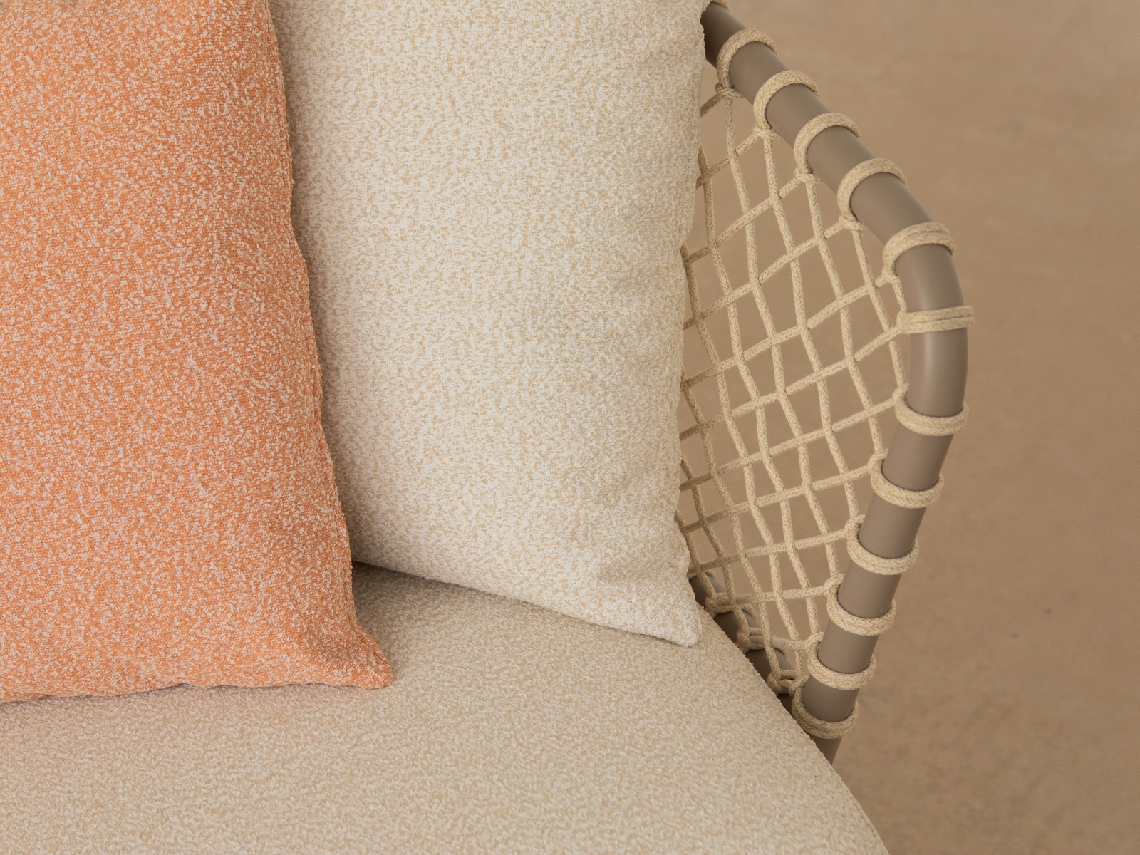 2-Sitzer Outdoor Sofa Canar Polyester Beige 201x88x80 cm