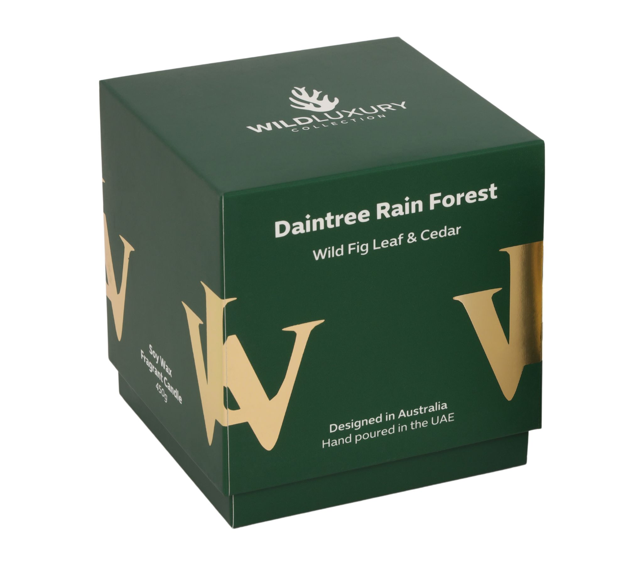 Handgegossene Sojawachs Duftkerze Daintree Rain Forest 450g