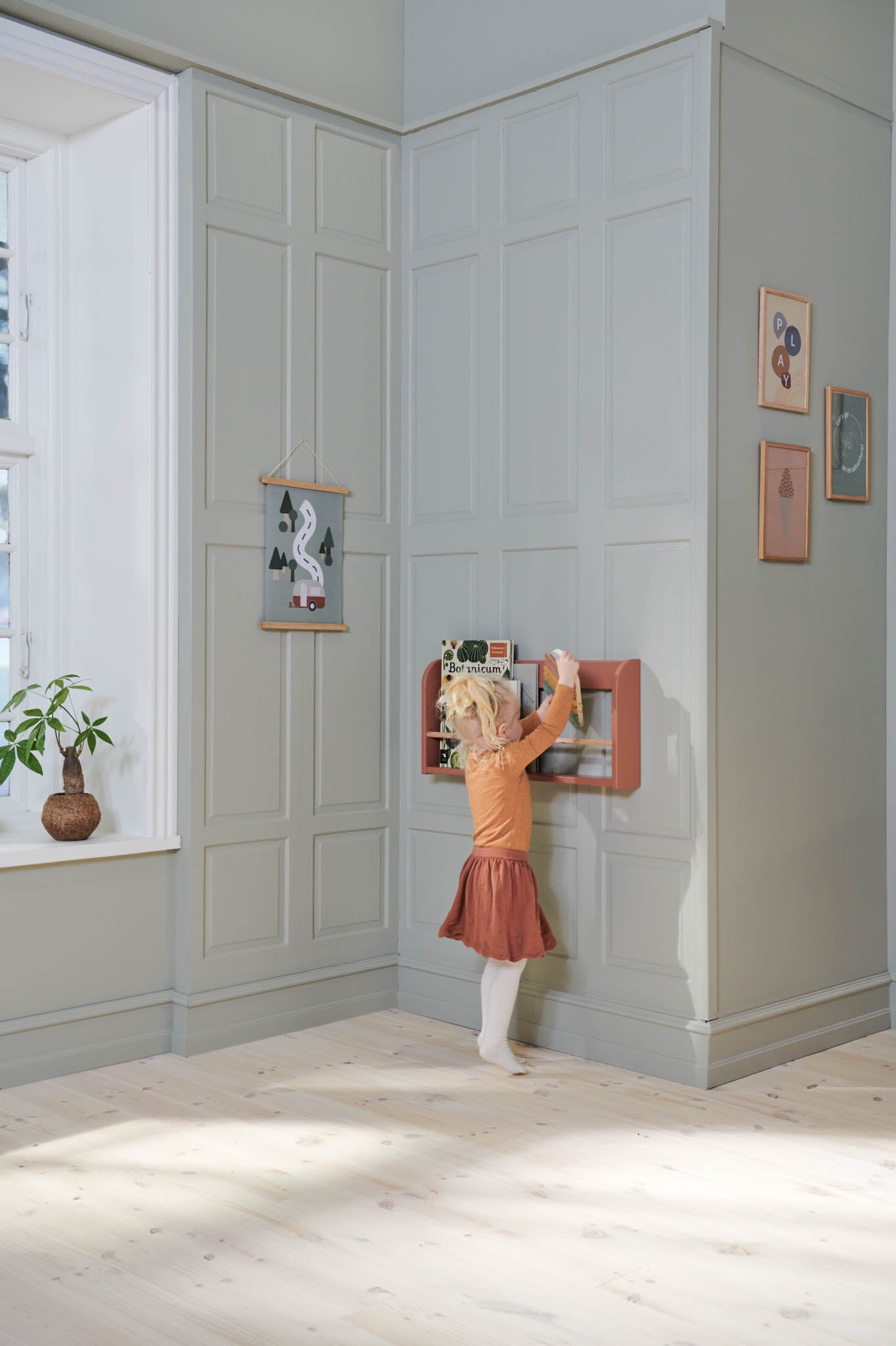 Dots Kinderregal Holz Cream 1 Boden