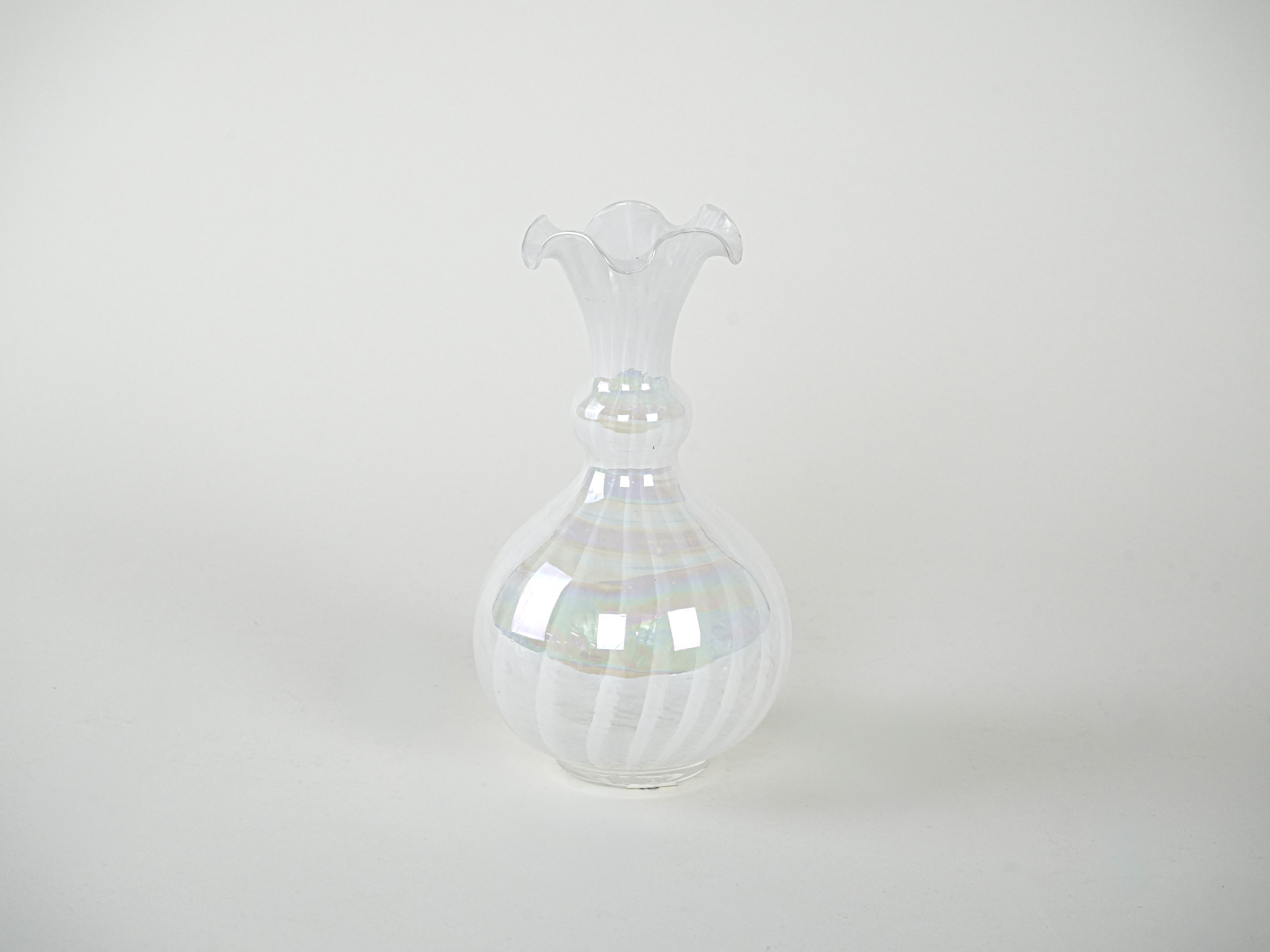 Glass vase White 1960s