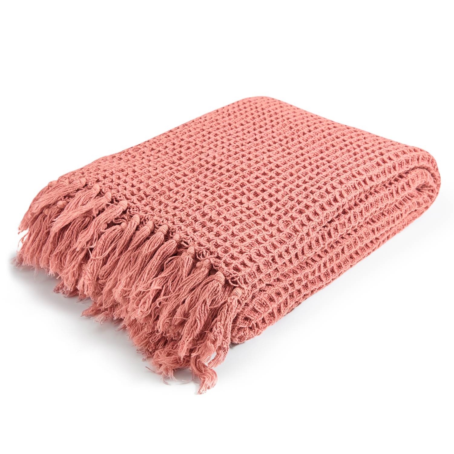 Plaid Waffle Stonewashed Baumwolle Orange