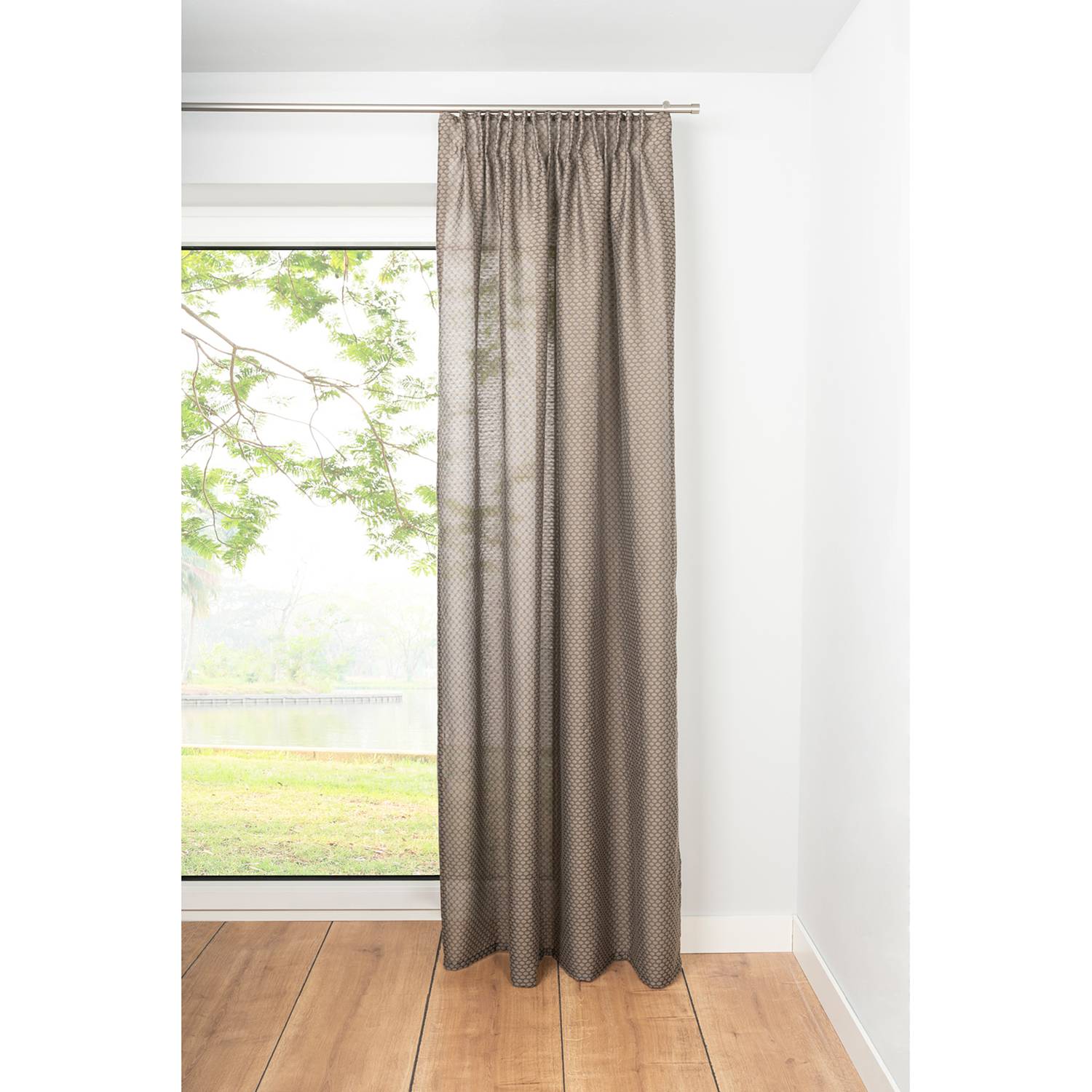 Schlaufenschal Dot Polyester Taupe 135 x 245 cm