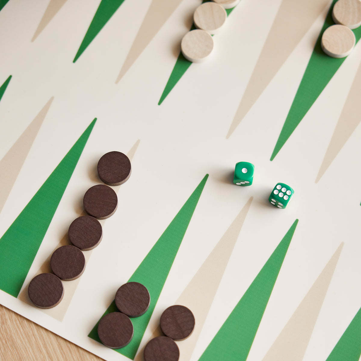 Backgammon Game Green