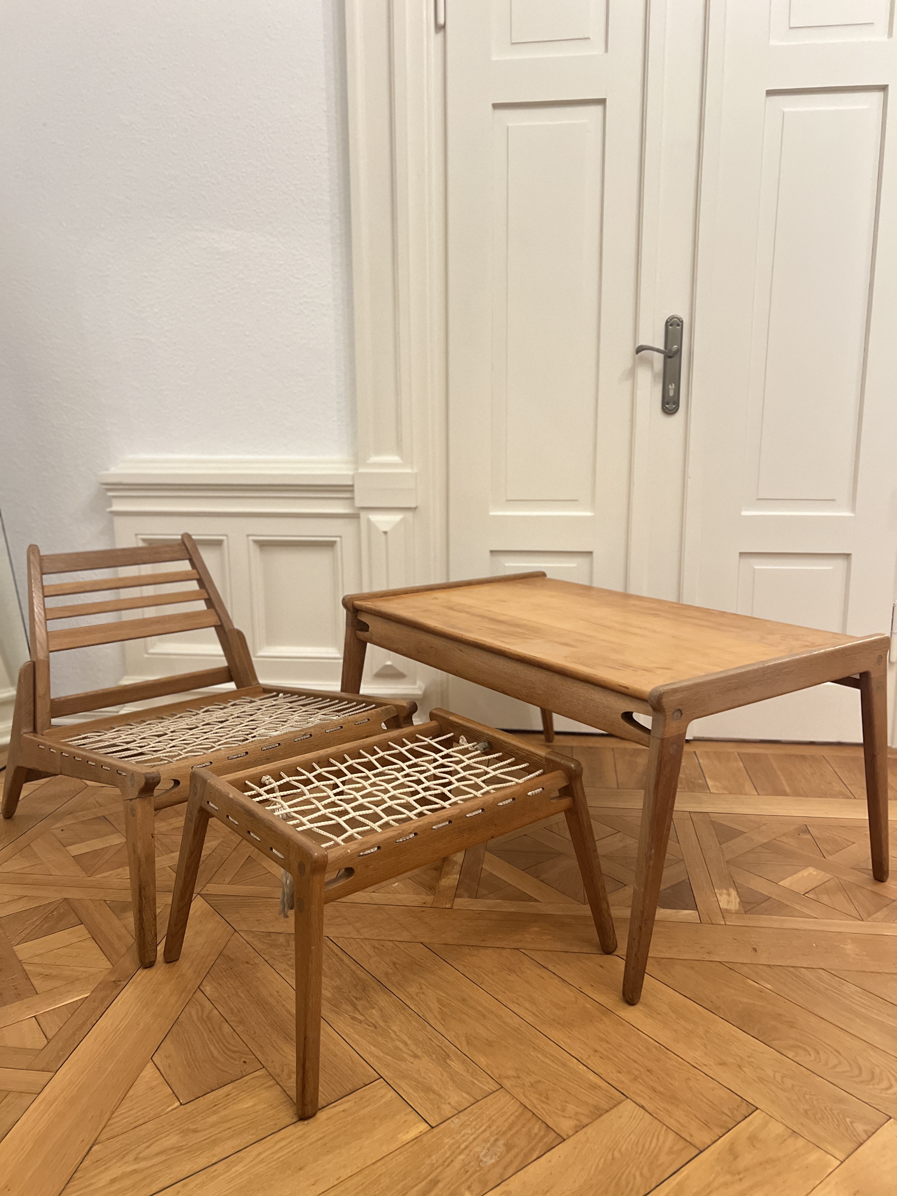 Vintage Hunting Chair Set Heinz Heger 1960er Jahre