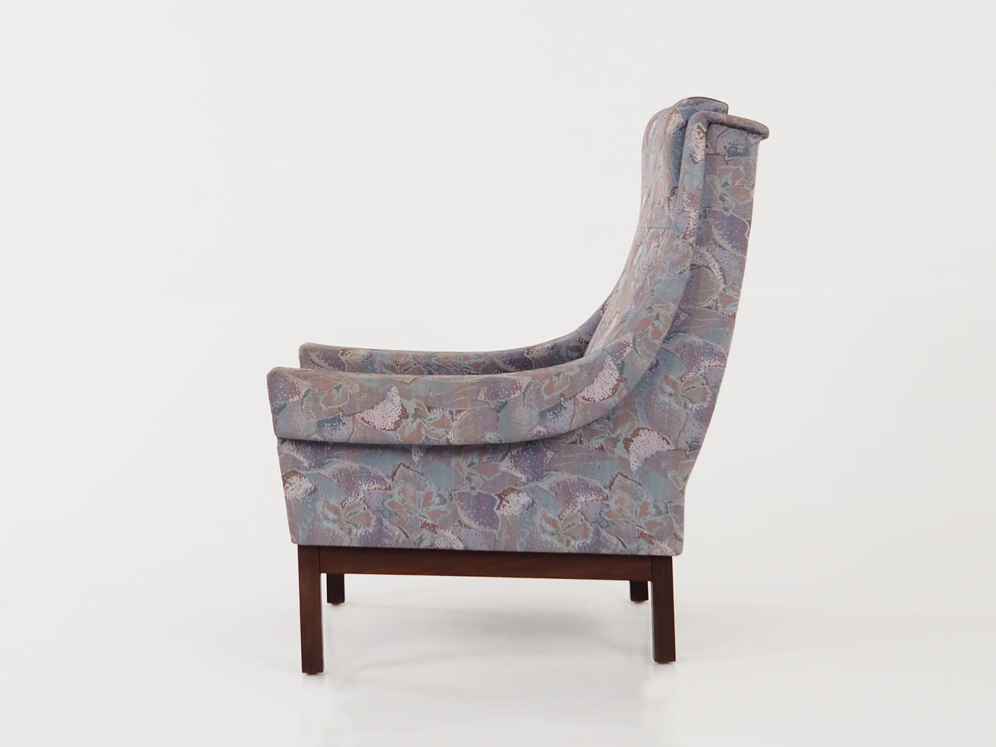 Vintage armchair beech wood textile violet 1960s