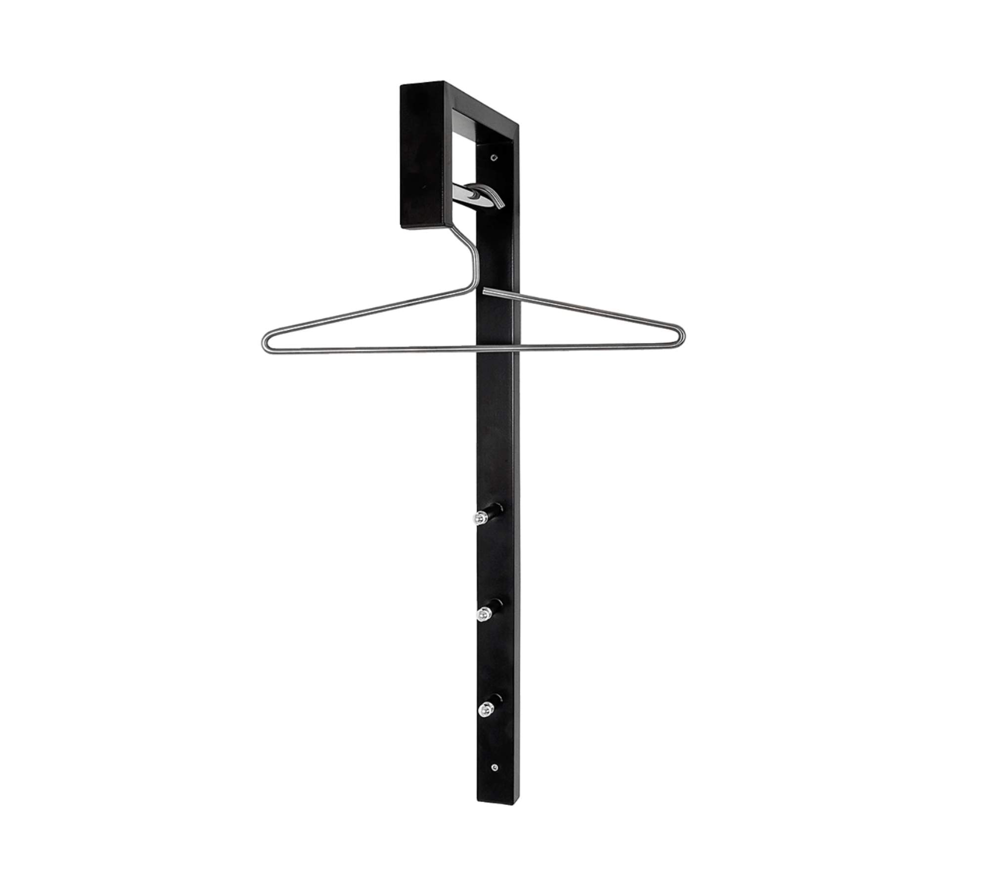Wandgarderobe Stahl Schwarz