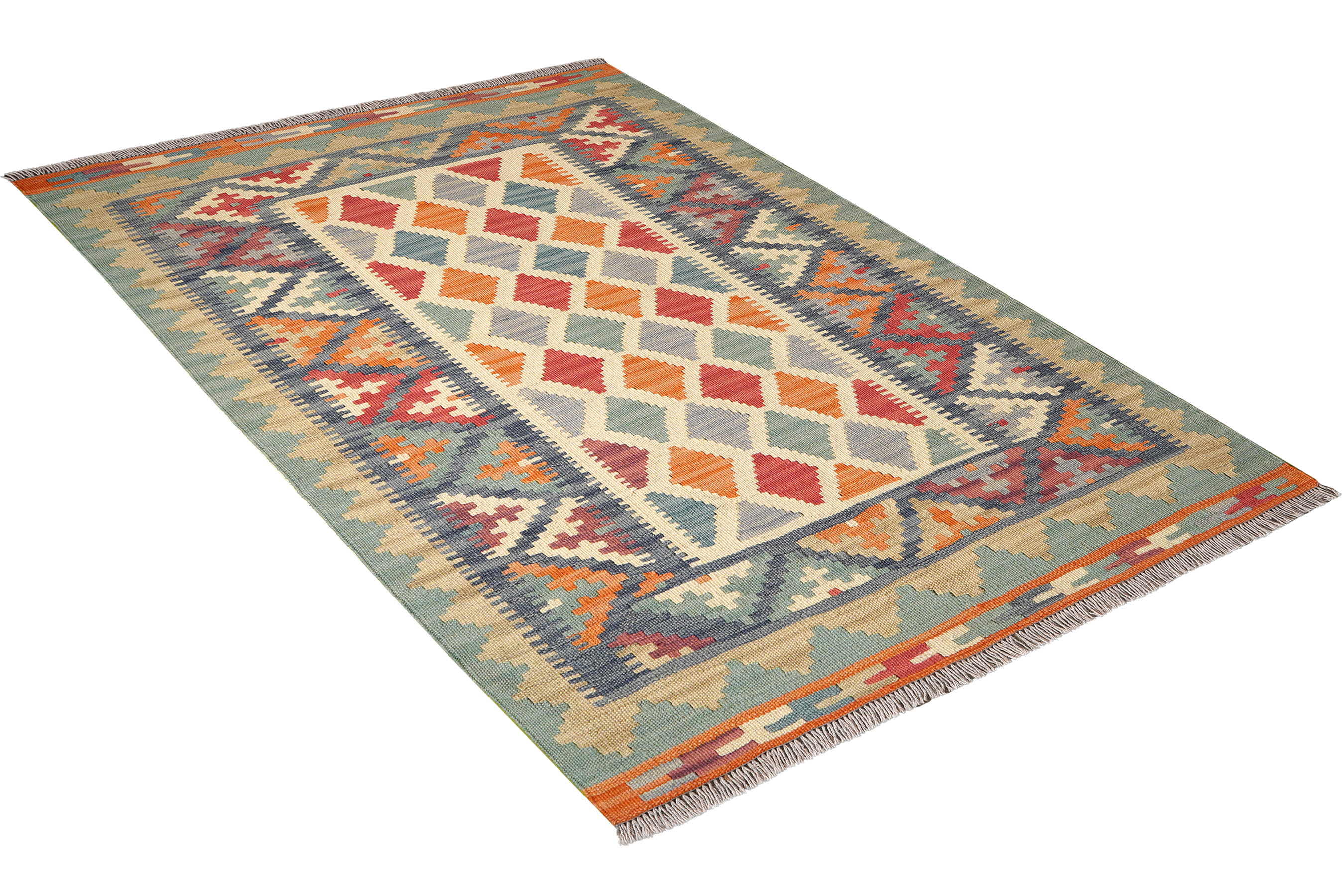 Kelim Gashgai Carpet Wool Multicolor