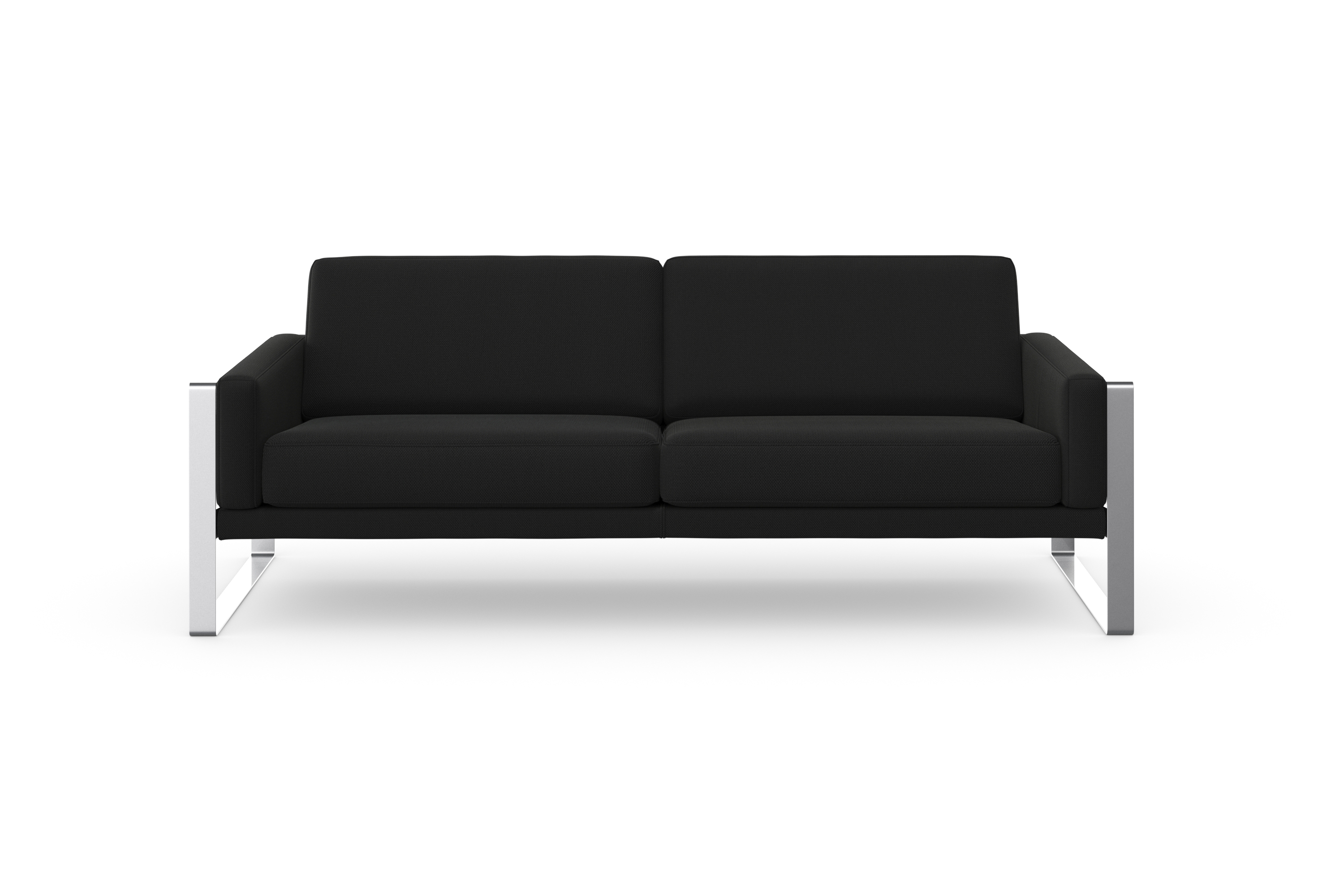 Frame Sofa 3-Sitzer Textil Schwarz
