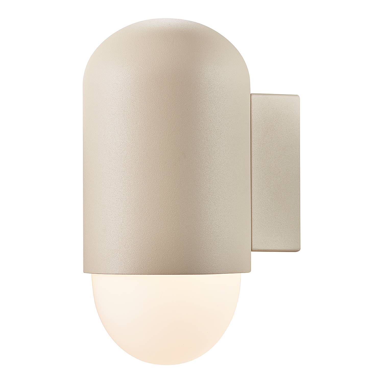 Outdoor Wandleuchte Heka Aluminium / Glas 1-flammig Beige