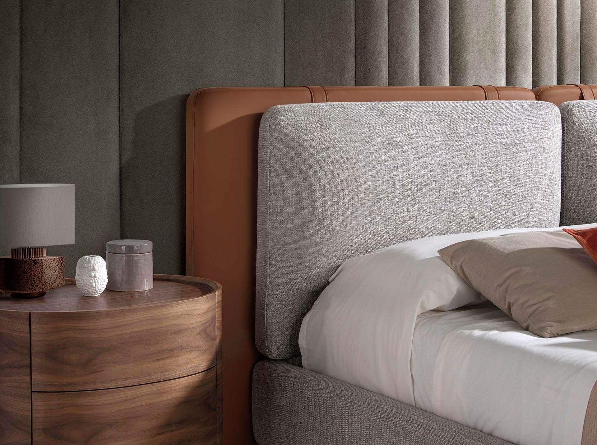 Doppelbett 7123 Kunstleder Braun