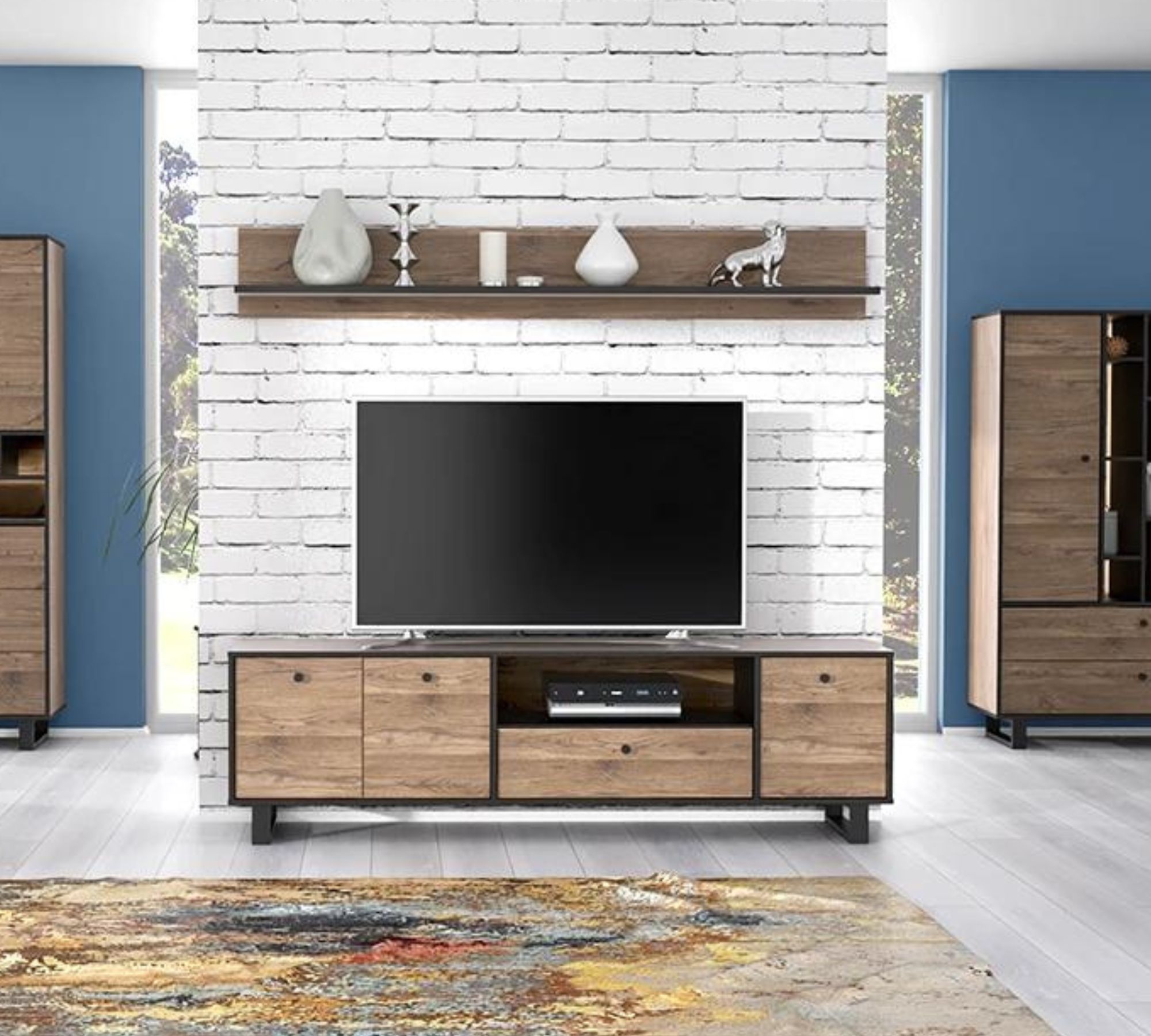 Wandboard Eichenholz Dekor Schwarz