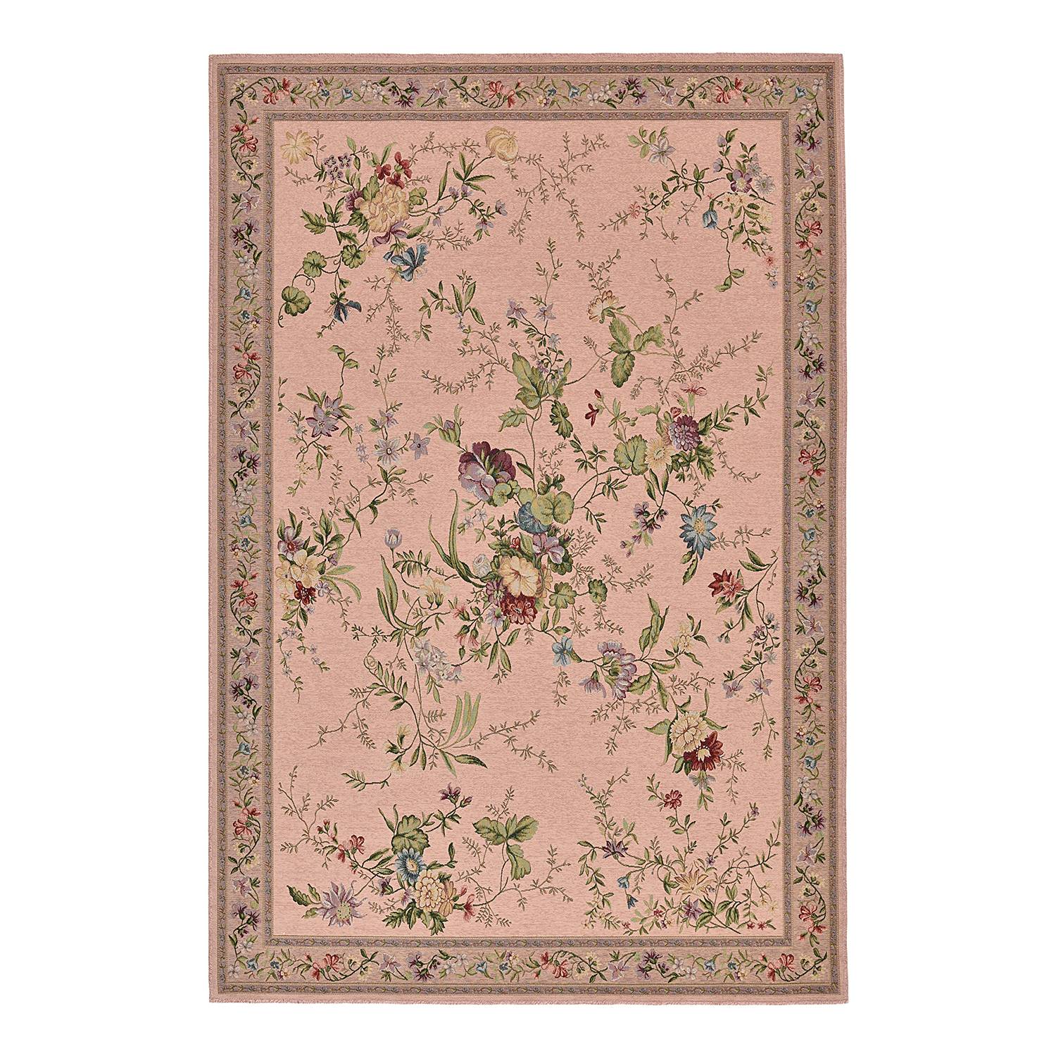 Flomi Sagrini Kurzflorteppich Mischgewebe Rosa 60 x 90 cm