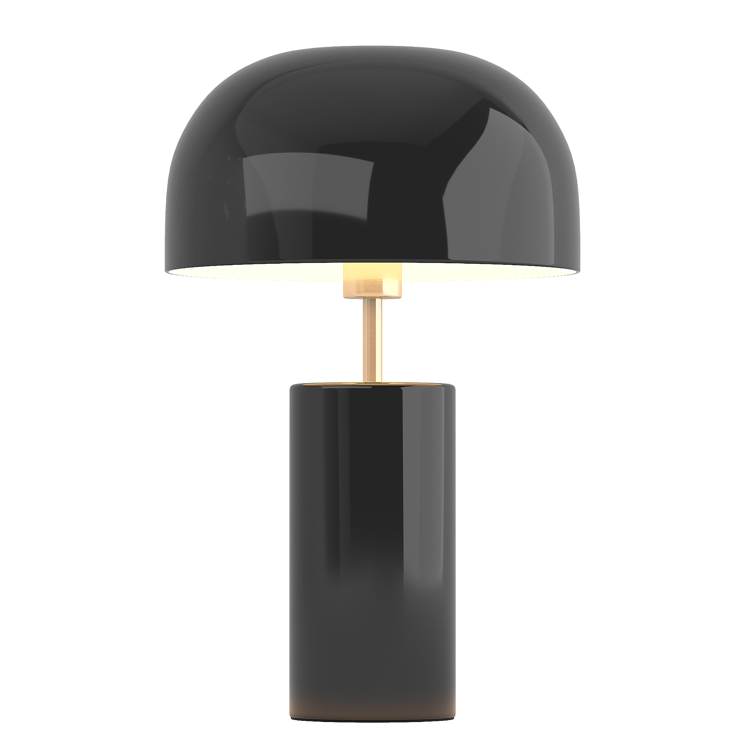 1-Flammig Ylum Tischleuchte Eisen Schwarz