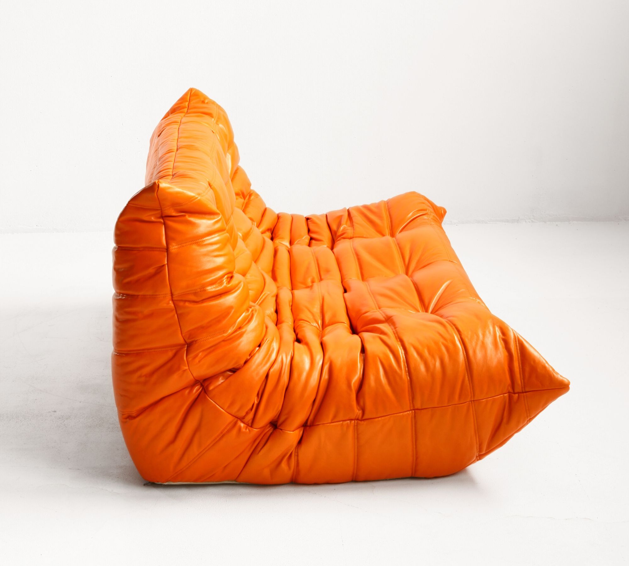 Togo Sofa 3-Sitzer in Premium Leder Orange