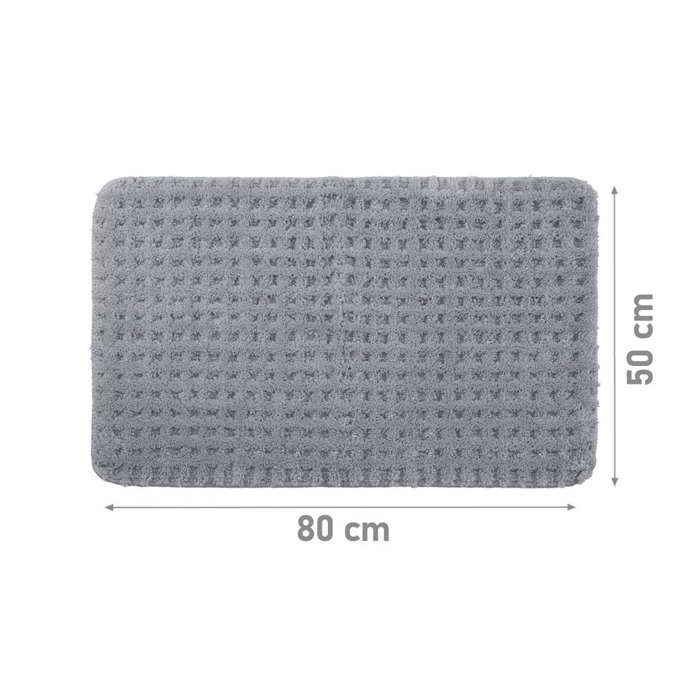 Microfaser Badematte Grau 50 x 80 cm