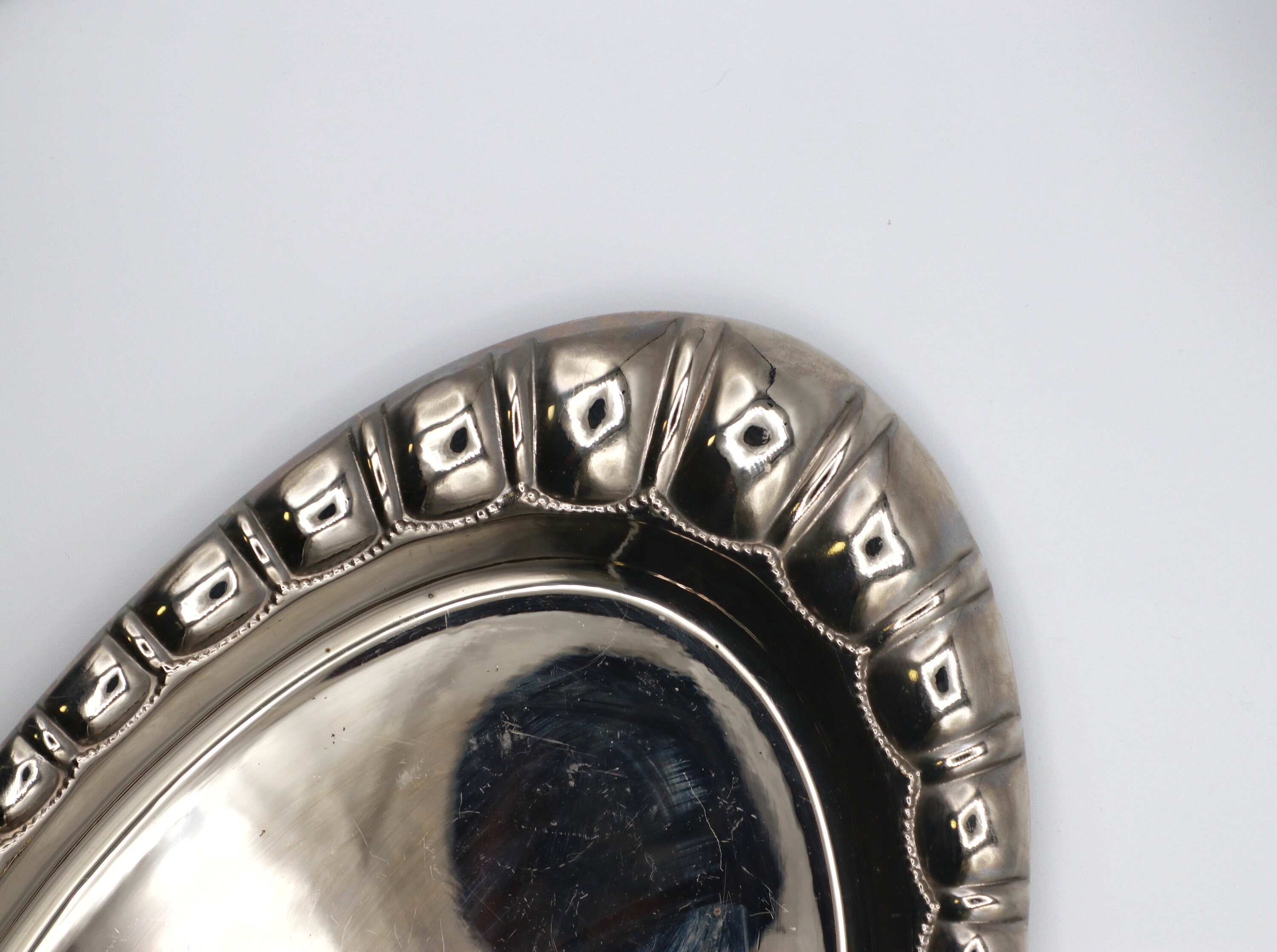 Vintage Tray Silver-plated Metal 1980s