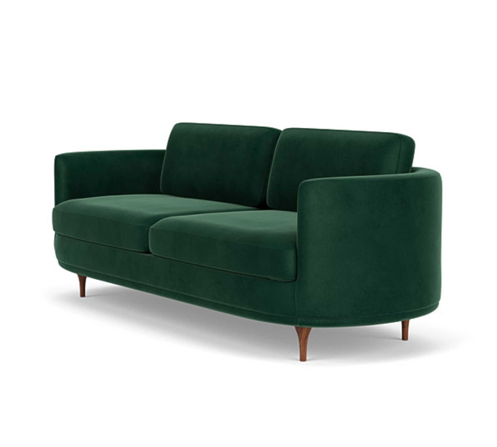 Elinor 3-Sitzer Sofa Velour Lux Dark Green
