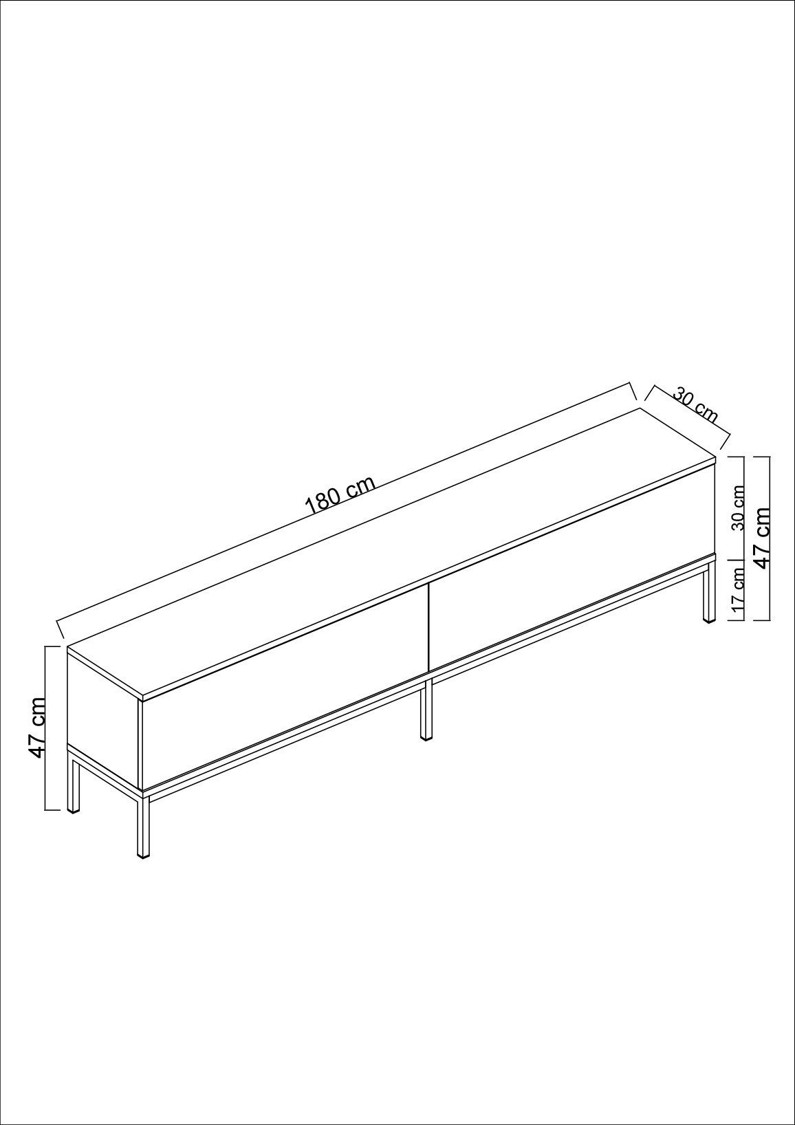 Lord Lowboard Holz Anthrazit Silber