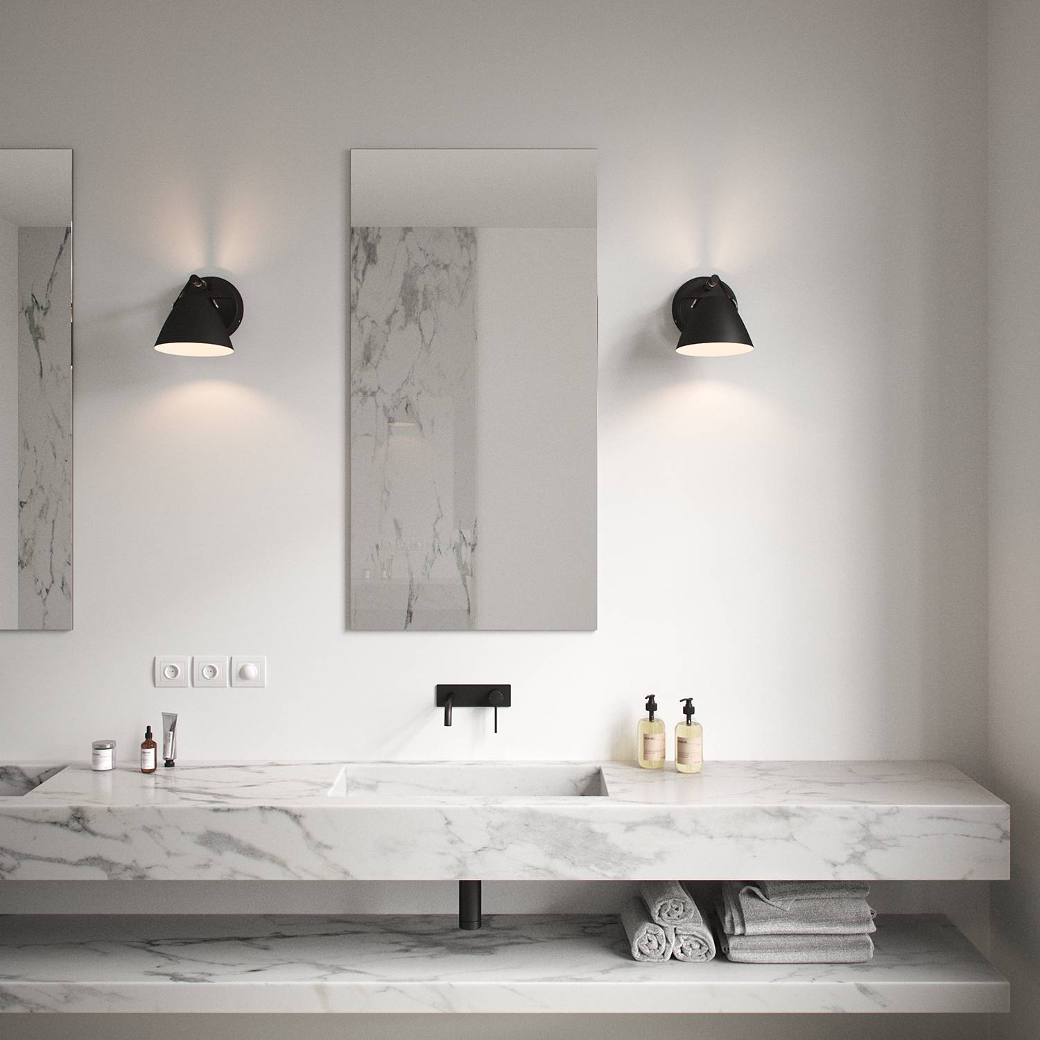 Wall lamp Strap II Black