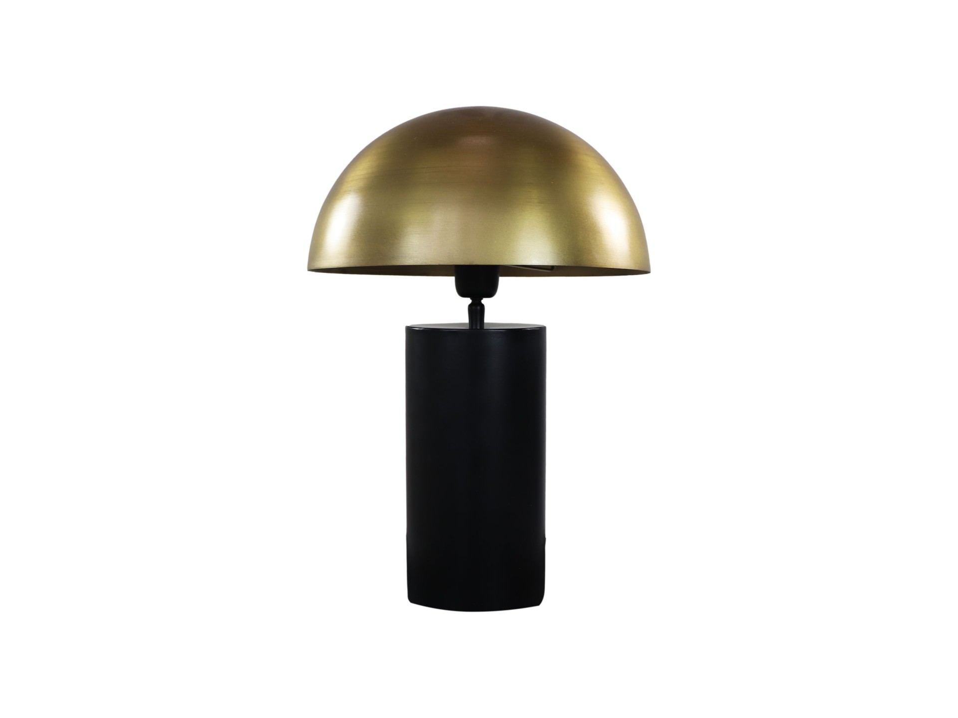 Tischlampe mit Schirm Metall Gold Schwarz