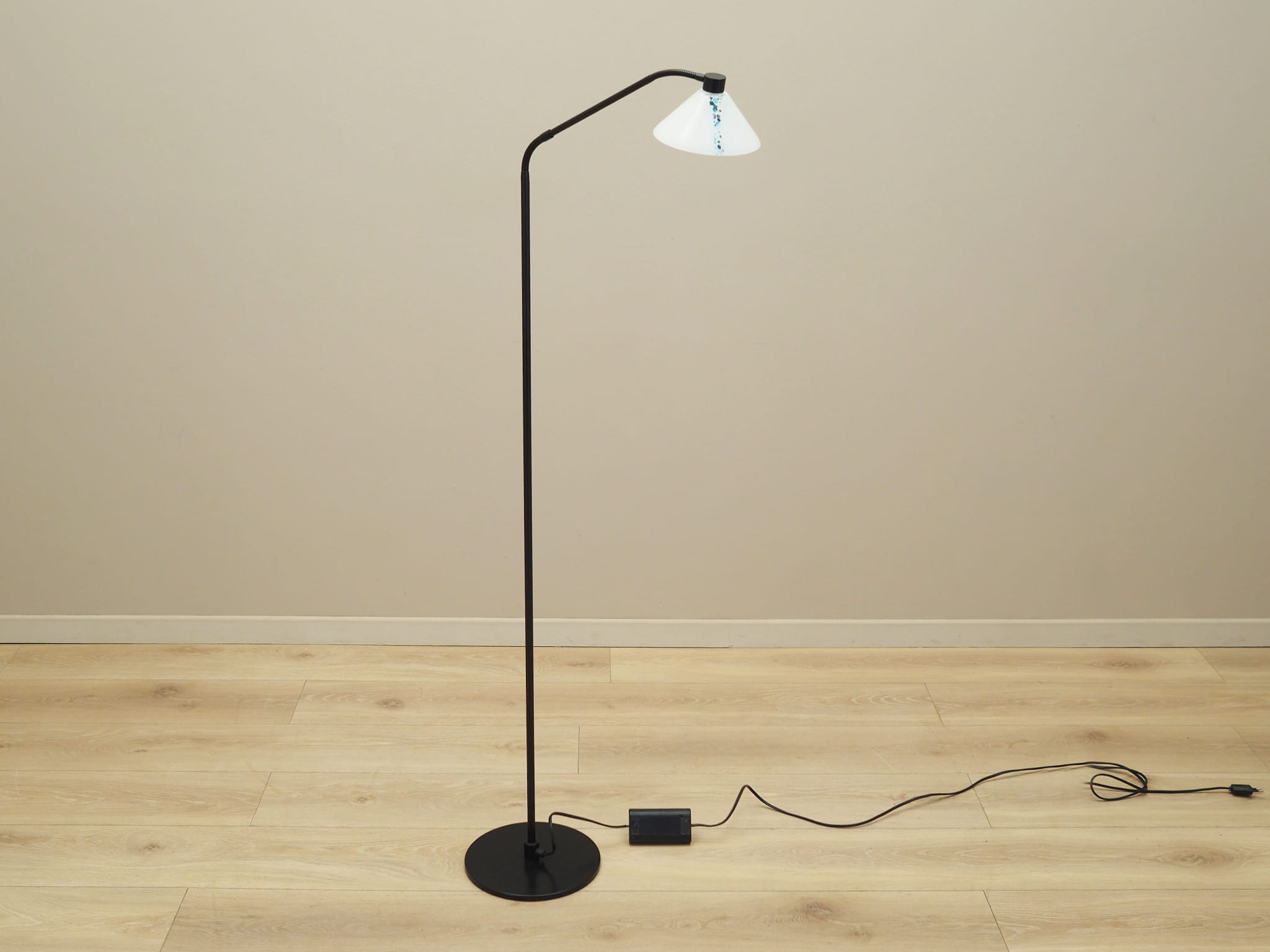 Stehlampe Metall Glas 1970er Jahre
