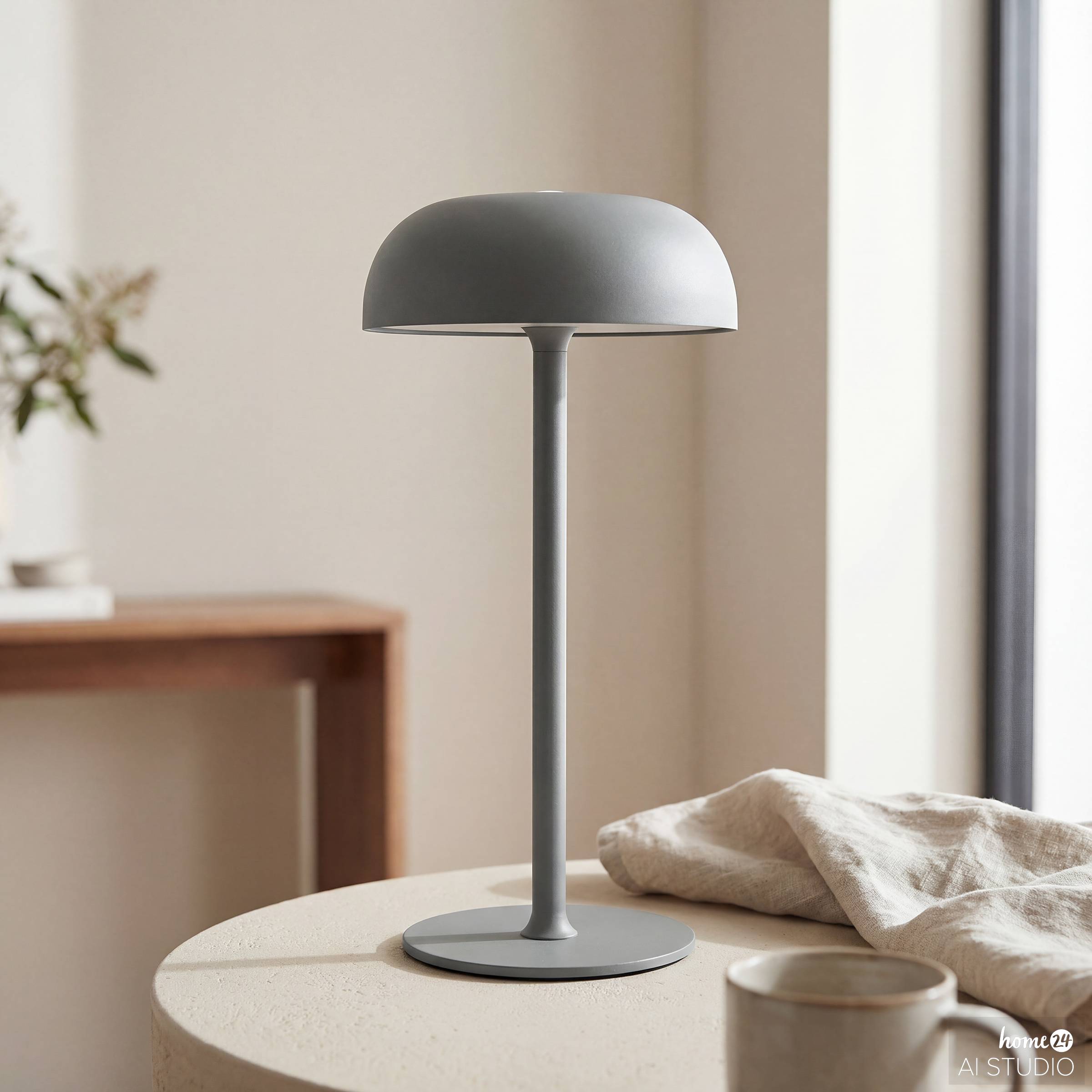 Moll Rechargeable Table Lamp Iron Grey