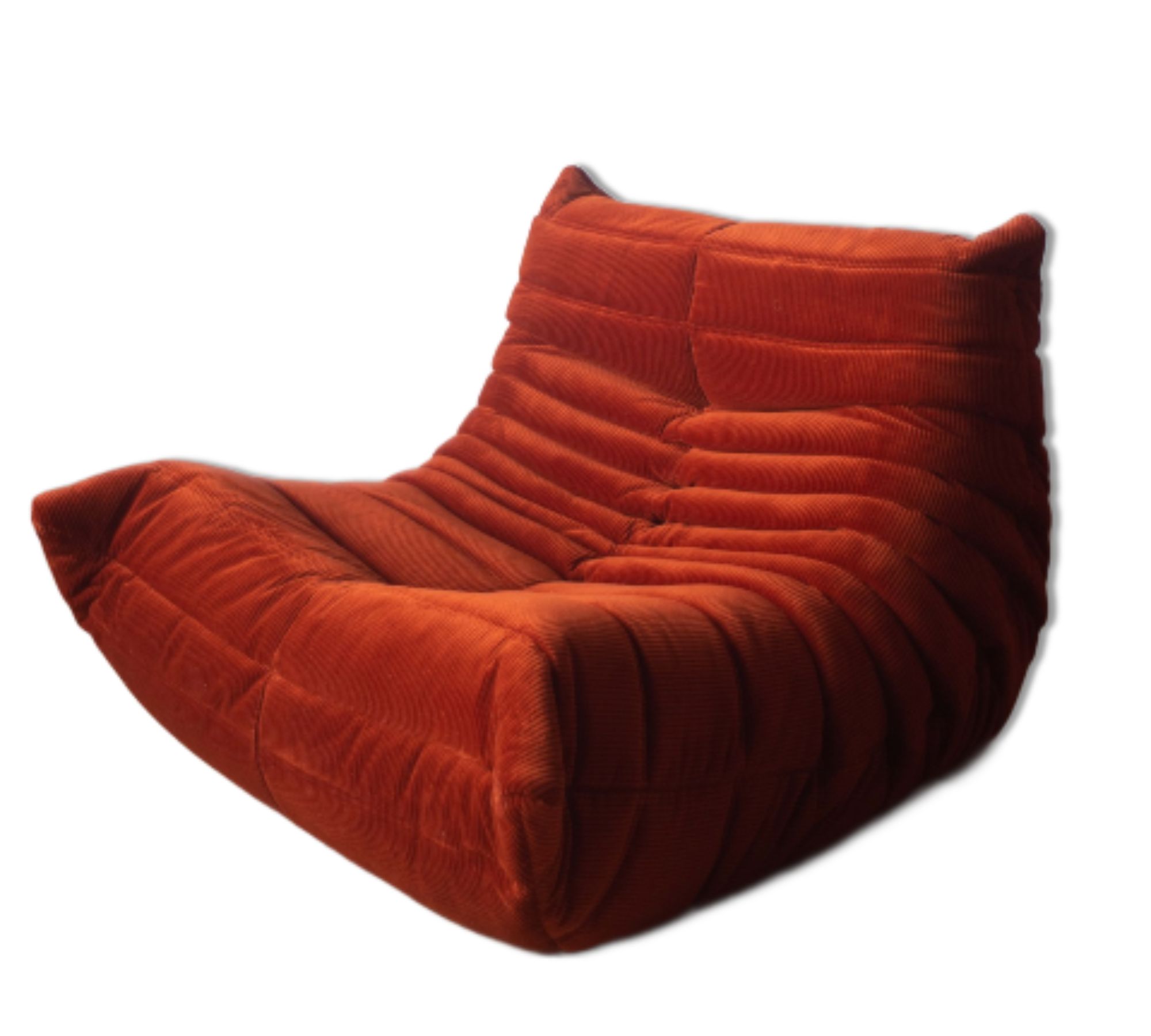 Togo Armchair Cord Amber Orange