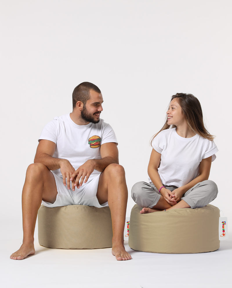 Runder Garten Sitzsack Nerz