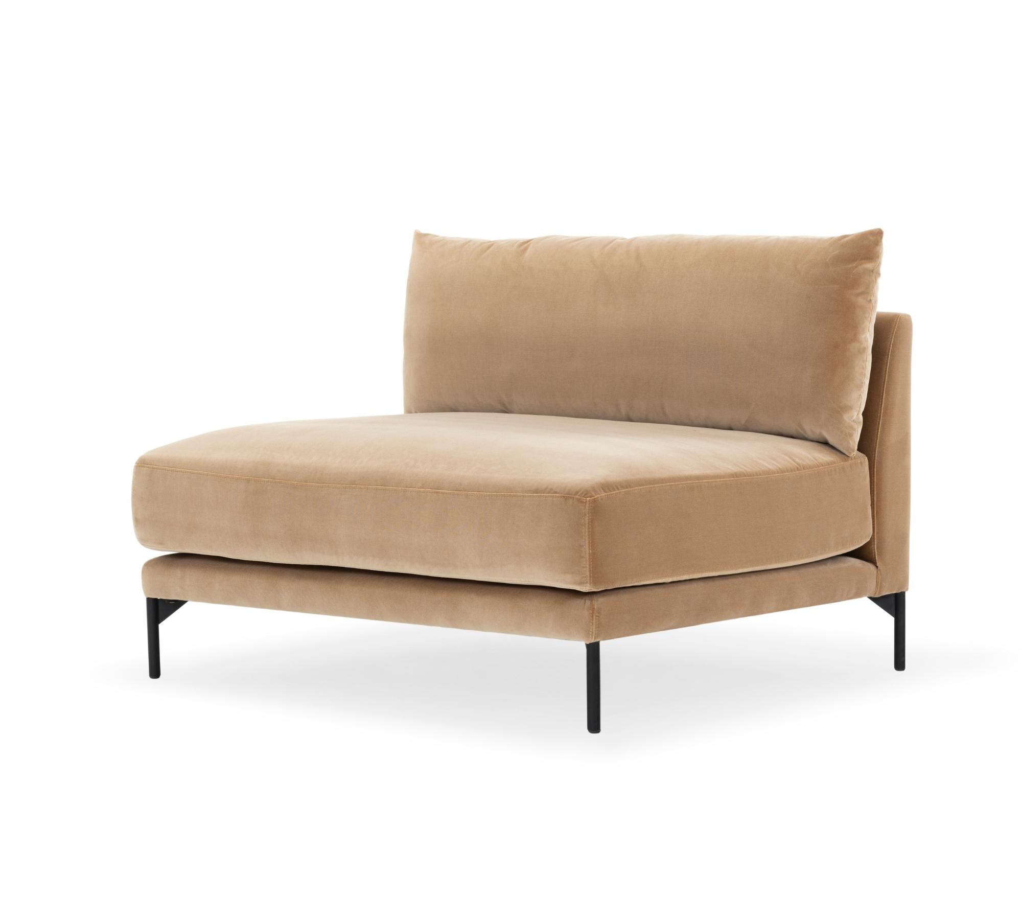 Vincent 1-Sitzer Sofamodul Velour Matt Beige