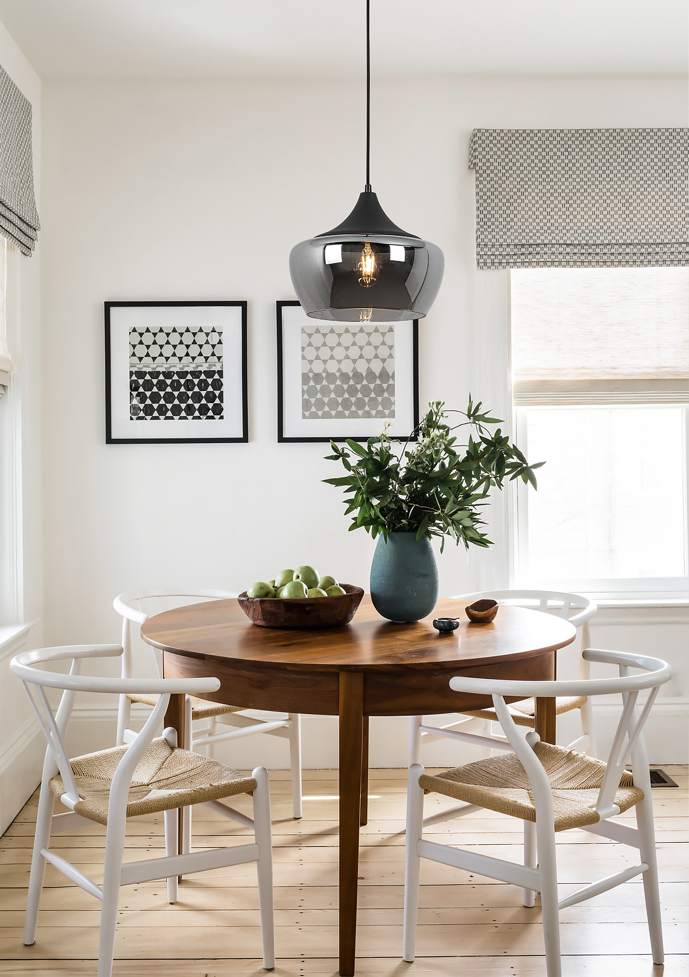 1-Flammig Oli Pendelleuchte Eisen Rauchglas Schwarz