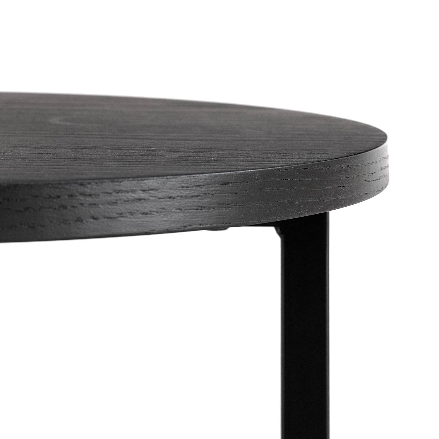 Beistelltisch ISAGO Metall Eiche Schwarz