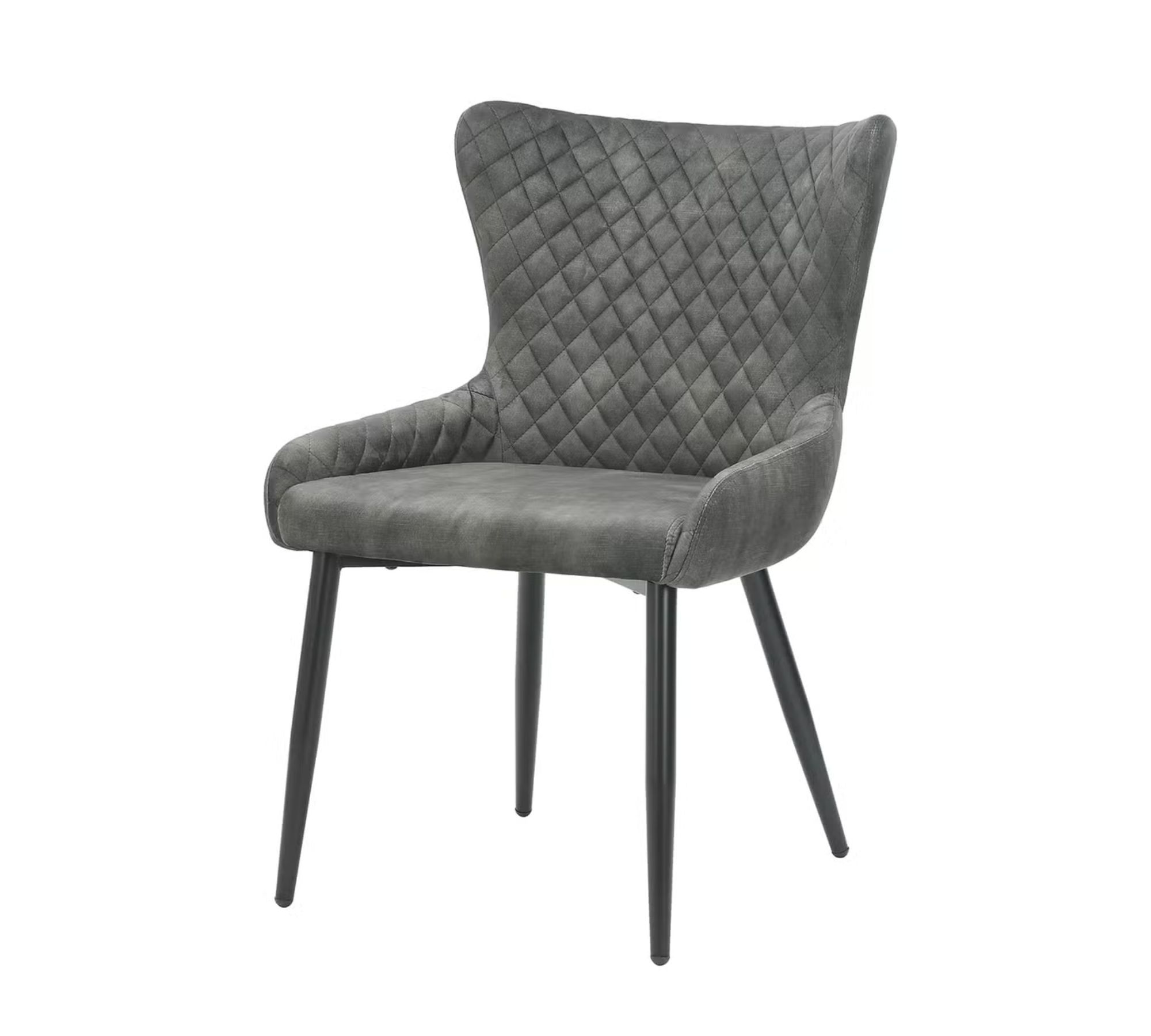 Dining chair Vintage velvet grey