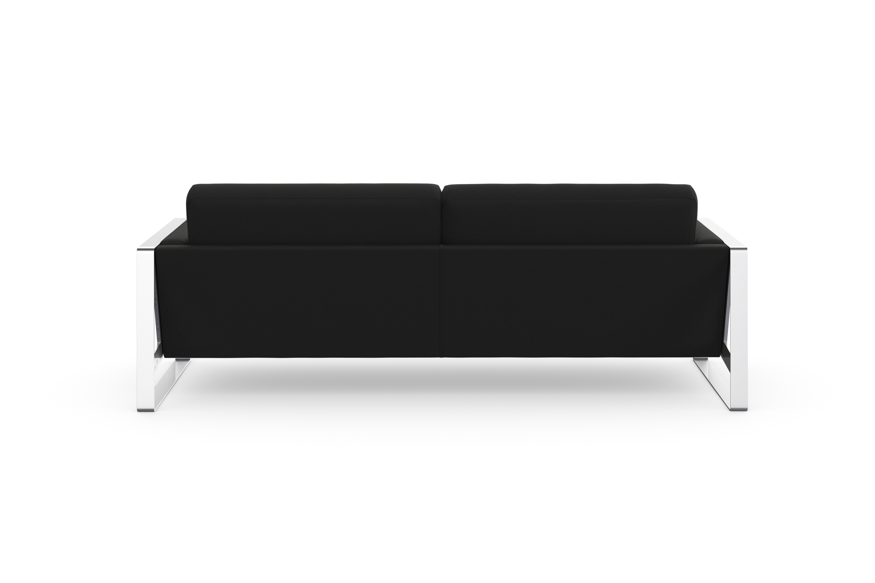 Frame Sofa 3-Sitzer Textil Schwarz