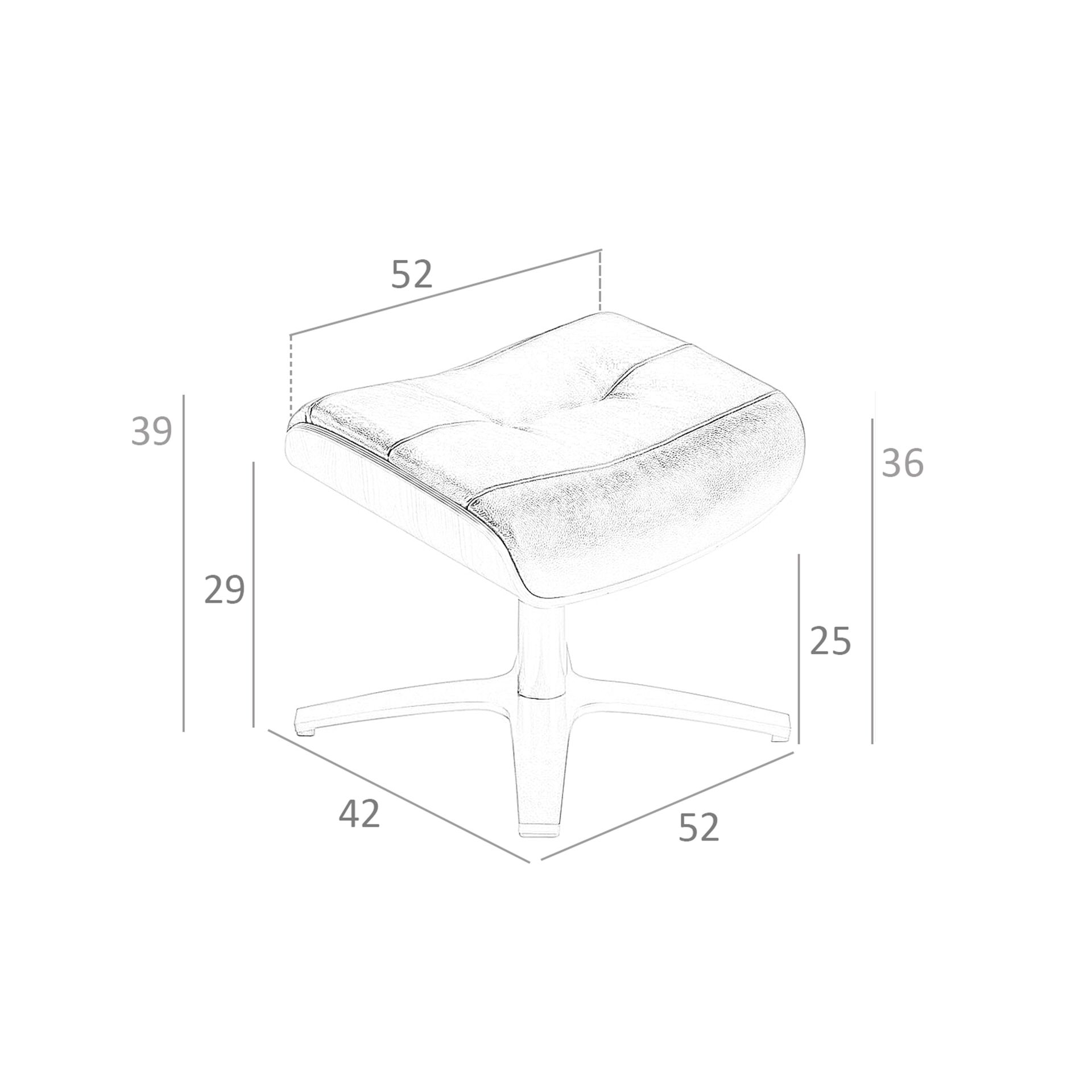 Ottoman 5088 Leder Sand