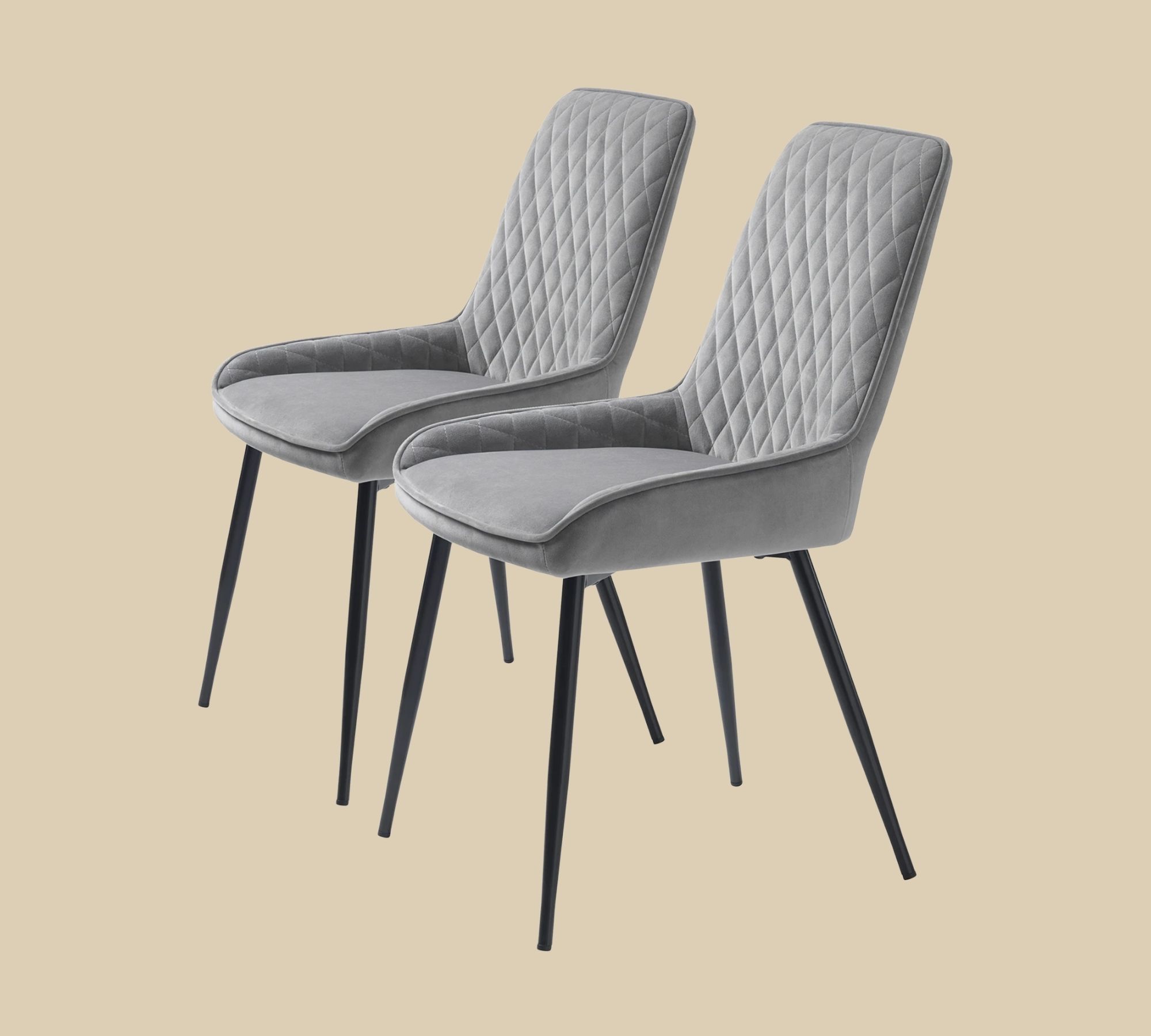 2x Dining chair Grey