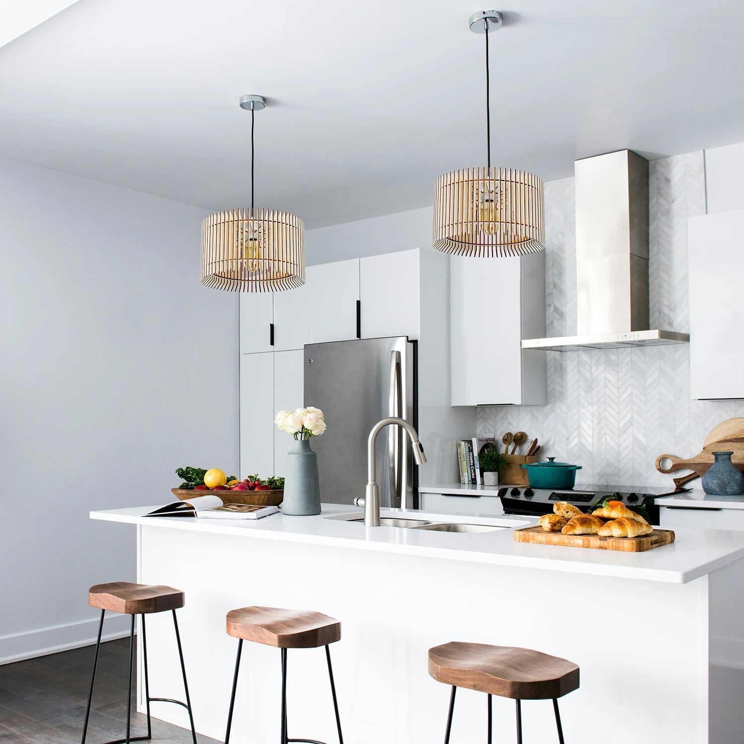 Apollon Pendant Lamp Wood 34cm