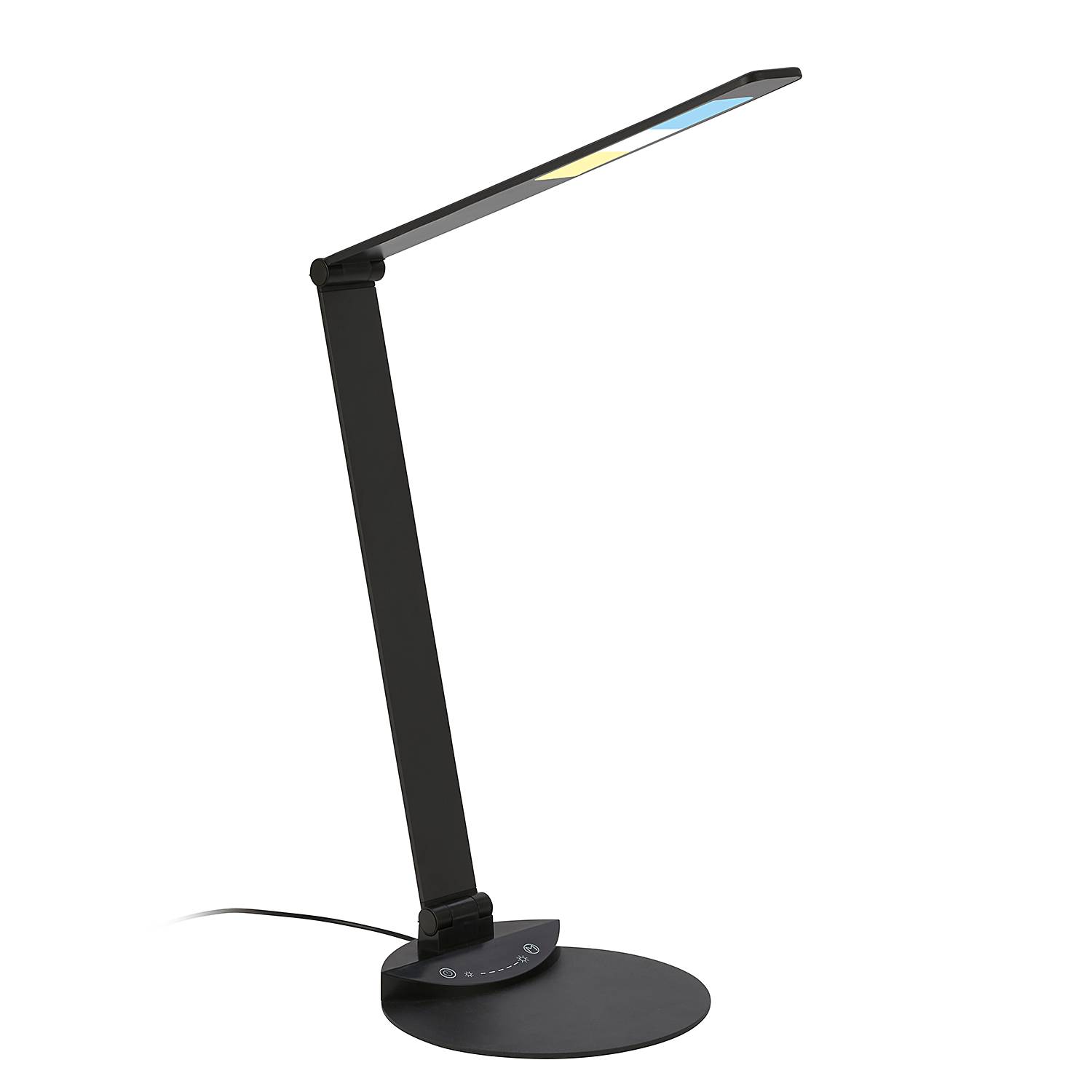 LED-Tischleuchte Haiti Nylon Eisen Schwarz