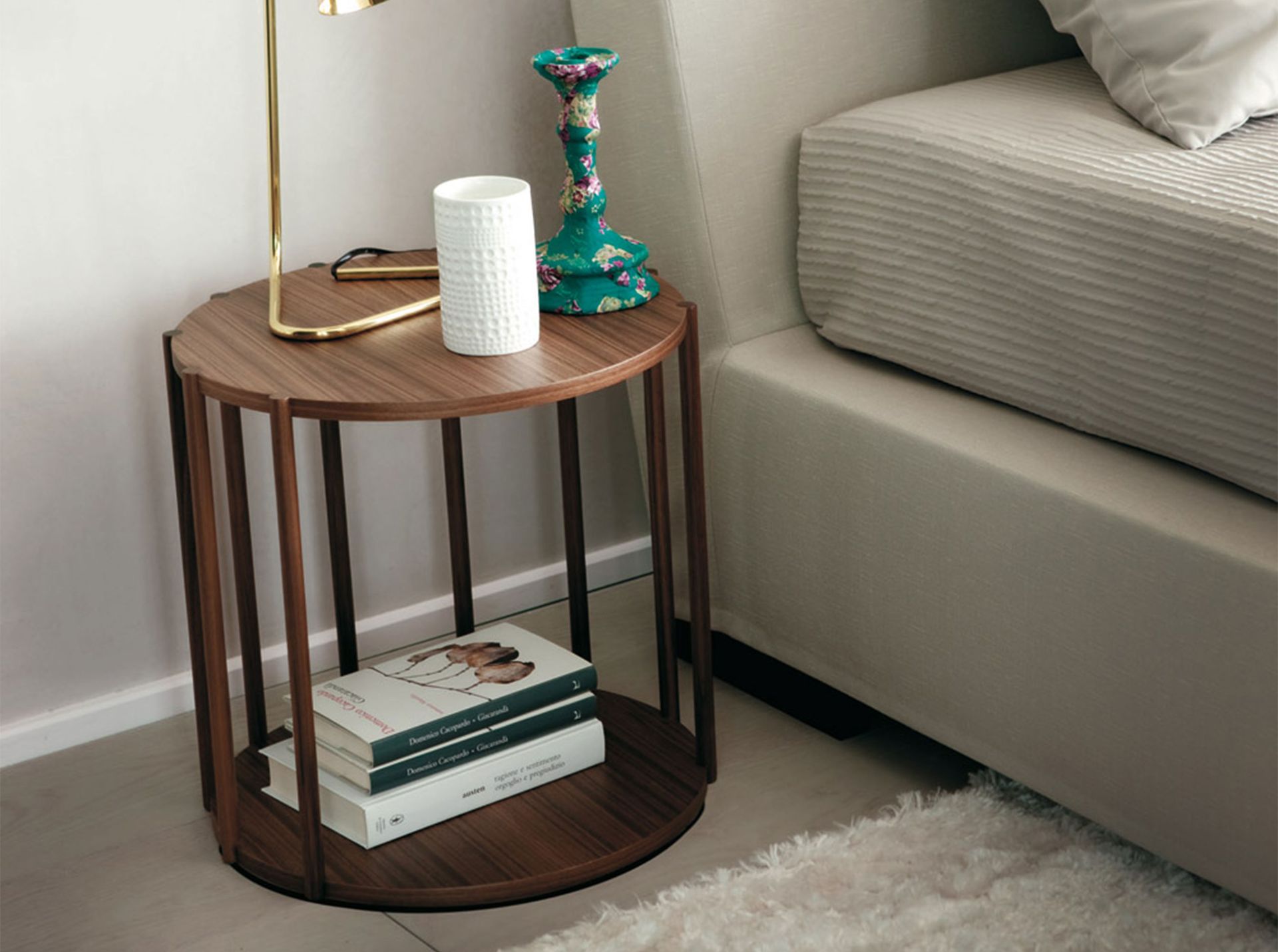 Round side table Brown Ø 45cm