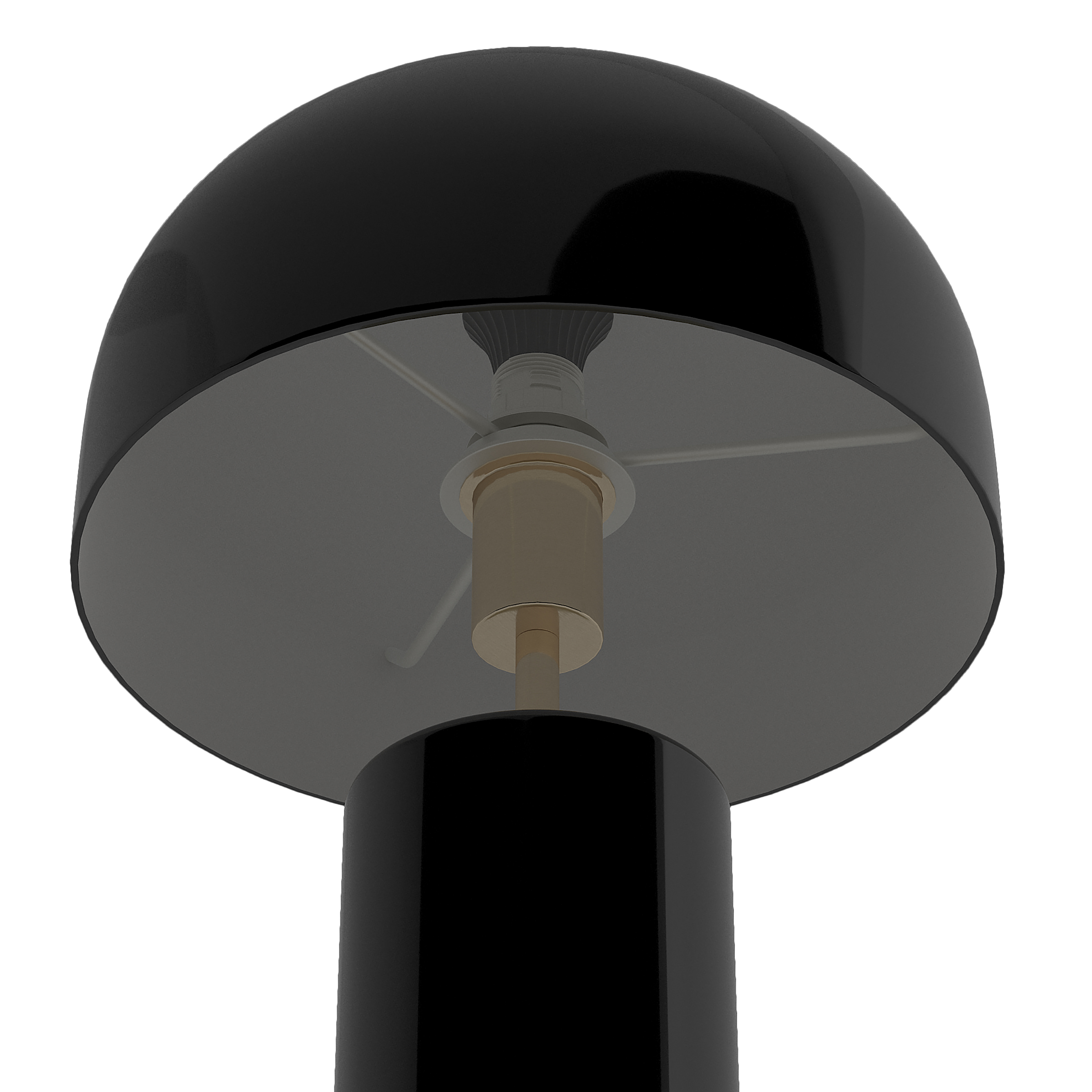 1-Flammig Ylum Tischleuchte Eisen Schwarz