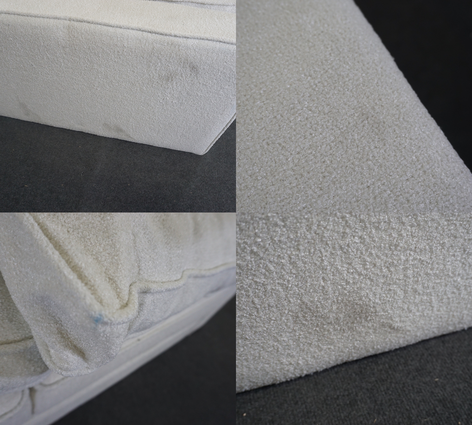 Lima Sofa 3-Sitzer Creme mit goldenen Beinen