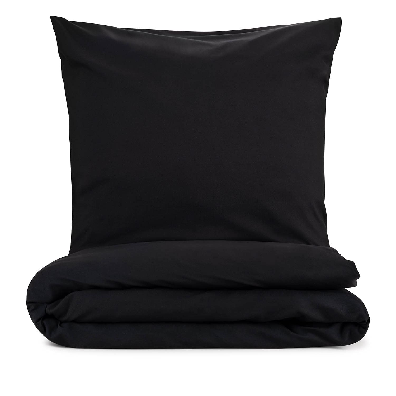 Duvet Cover Set Baumwolle Schwarz