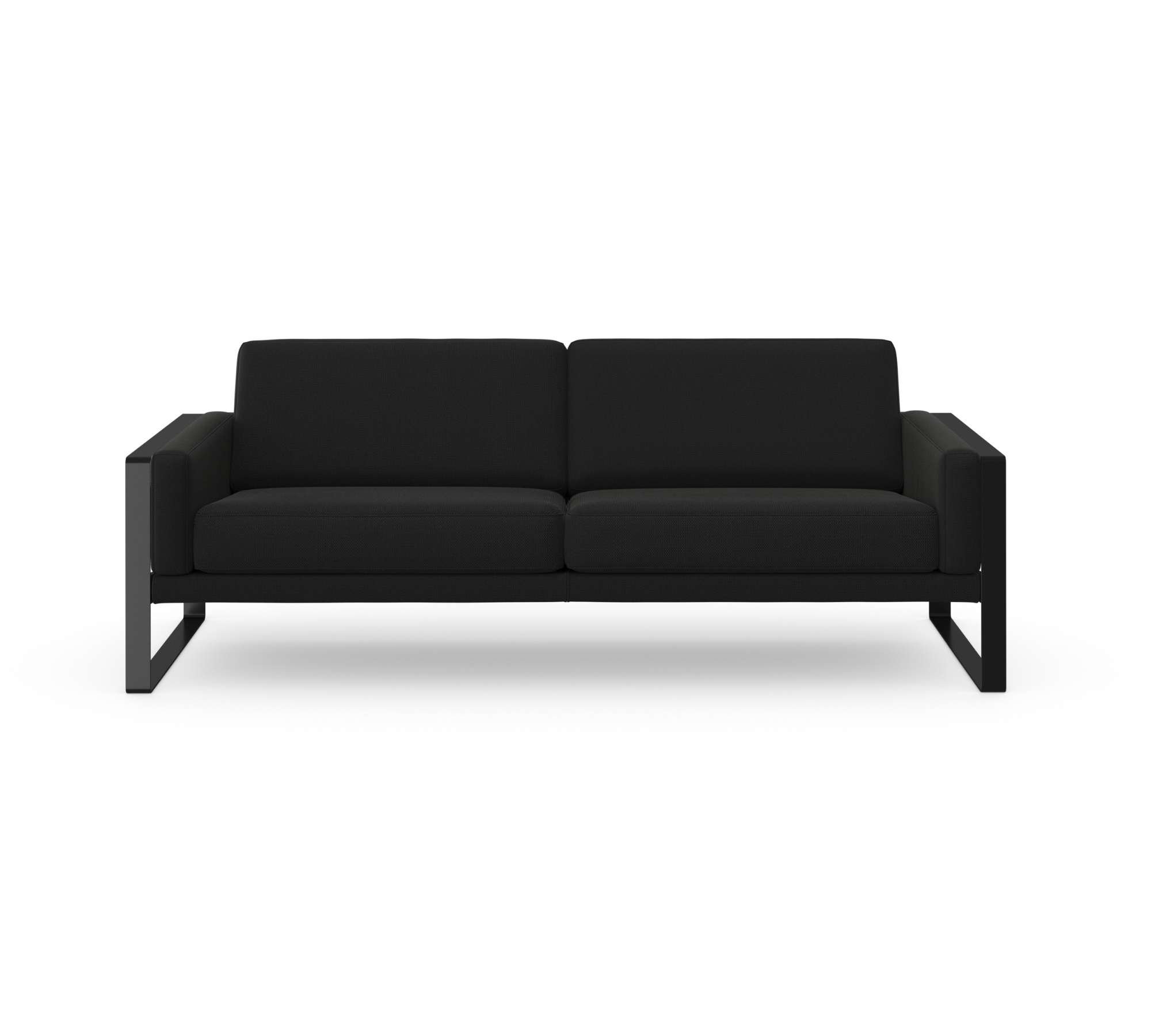 Frame Sofa 3-Sitzer Textil Schwarz
