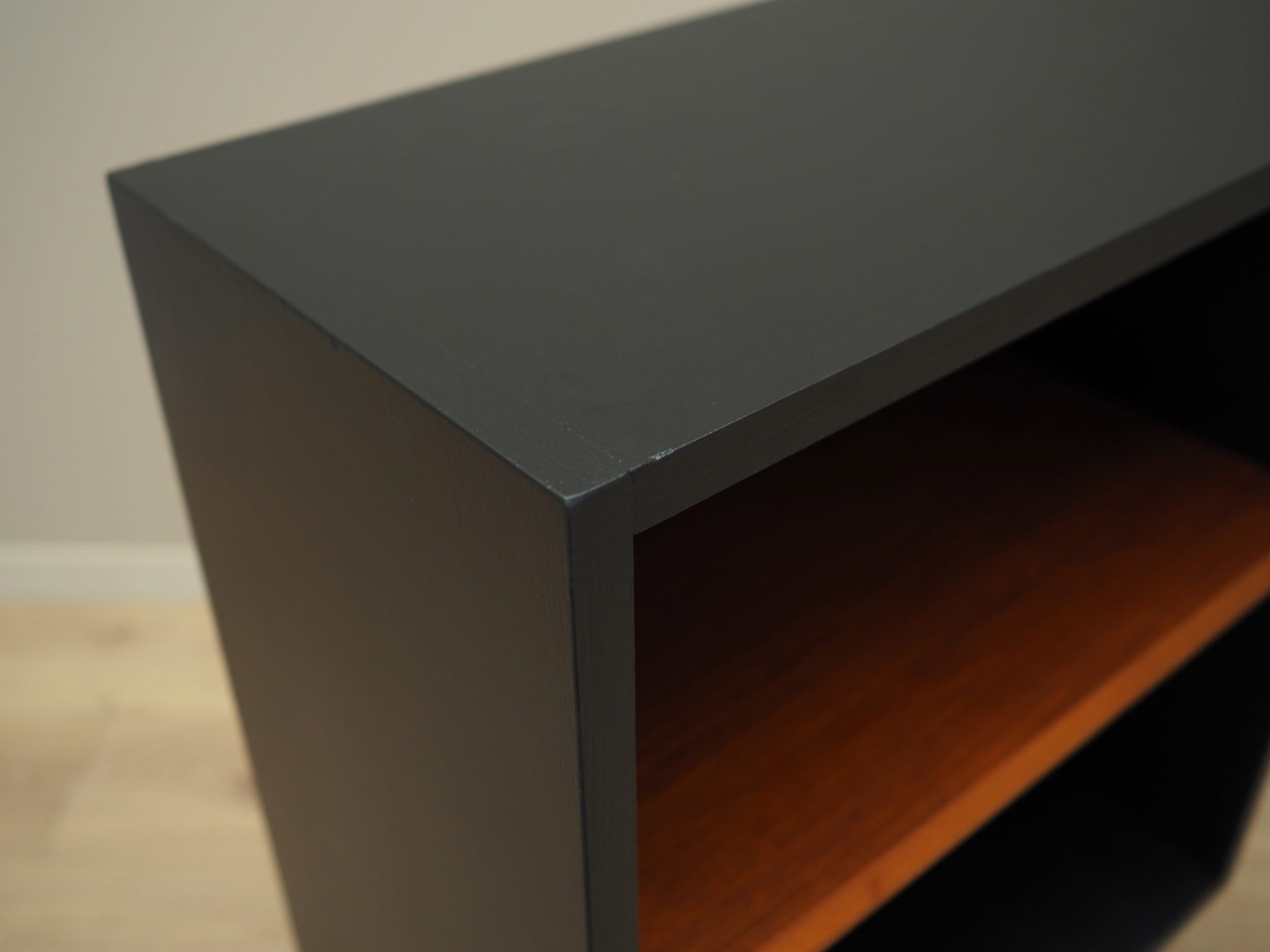 Vintage Bücherregal Teakholz Braun 1970er Jahre