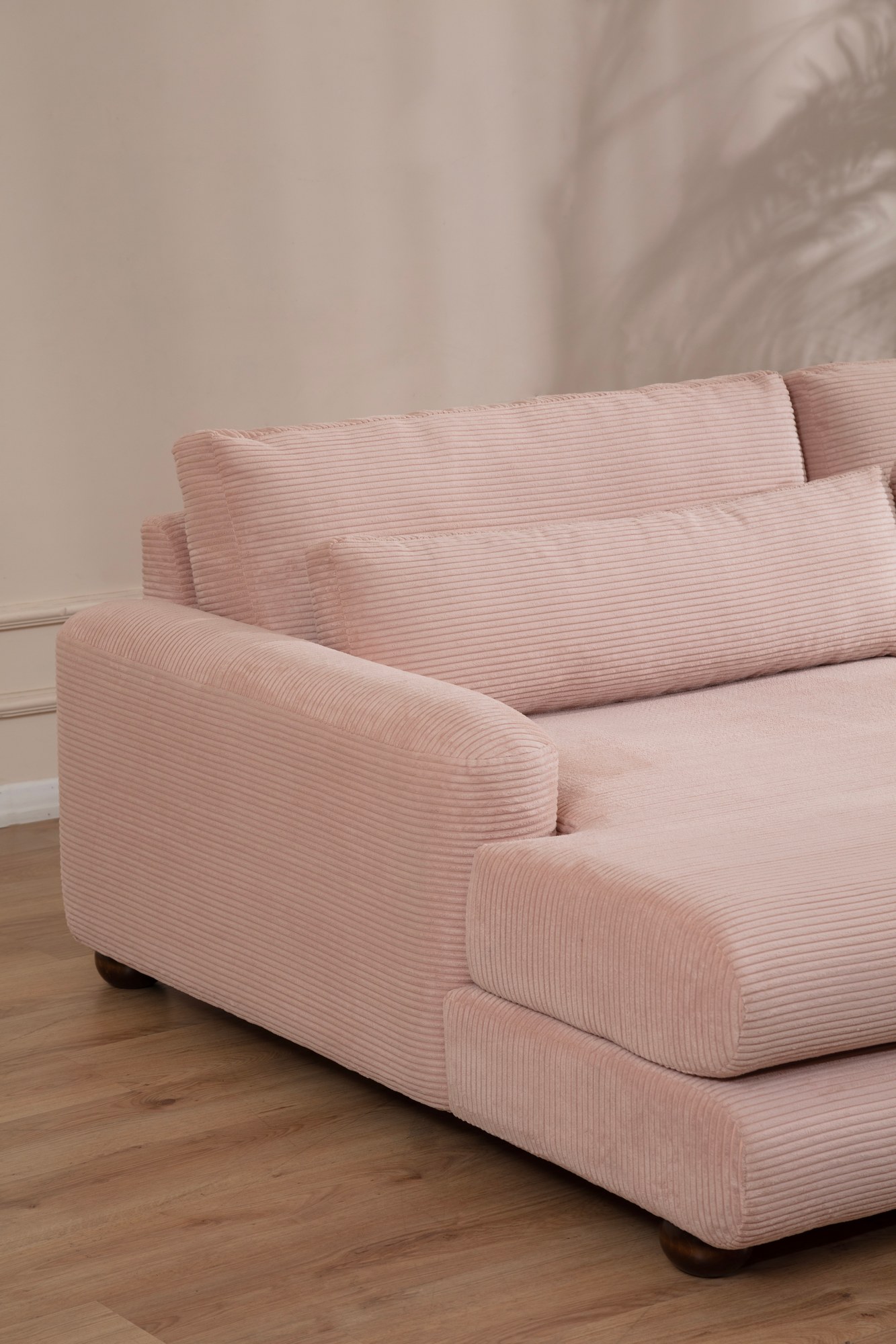 River Corner Sofa Left Pink