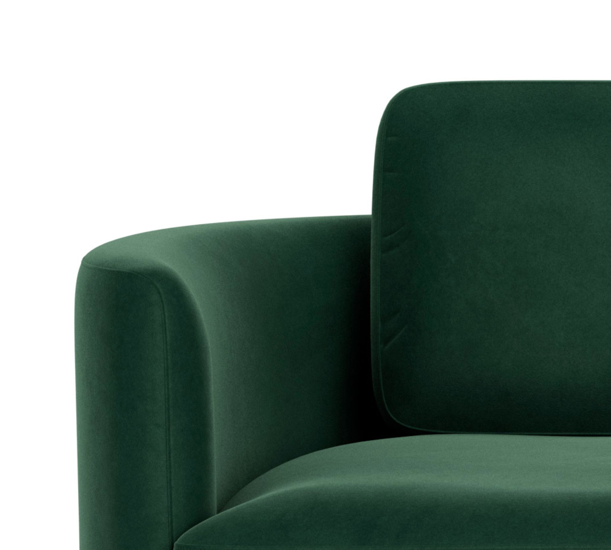 Elinor 3-Sitzer Sofa Velour Lux Dark Green