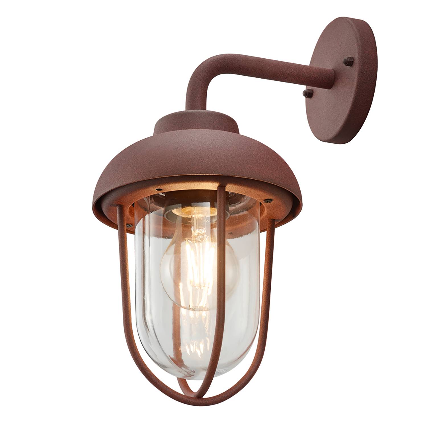 Duero wall light clear glass aluminum 1-light