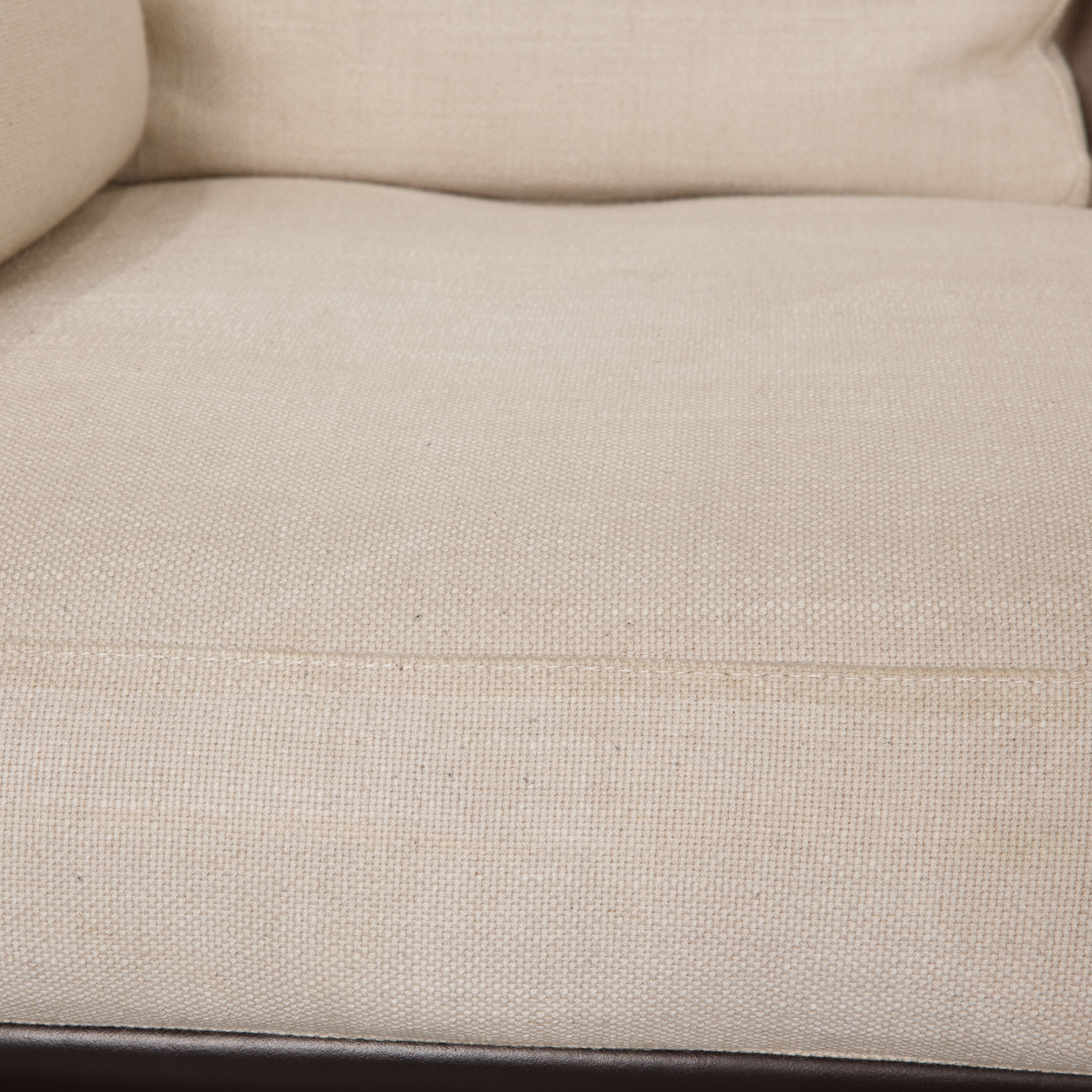 Sofa 2-Sitzer Leder Braun Creme