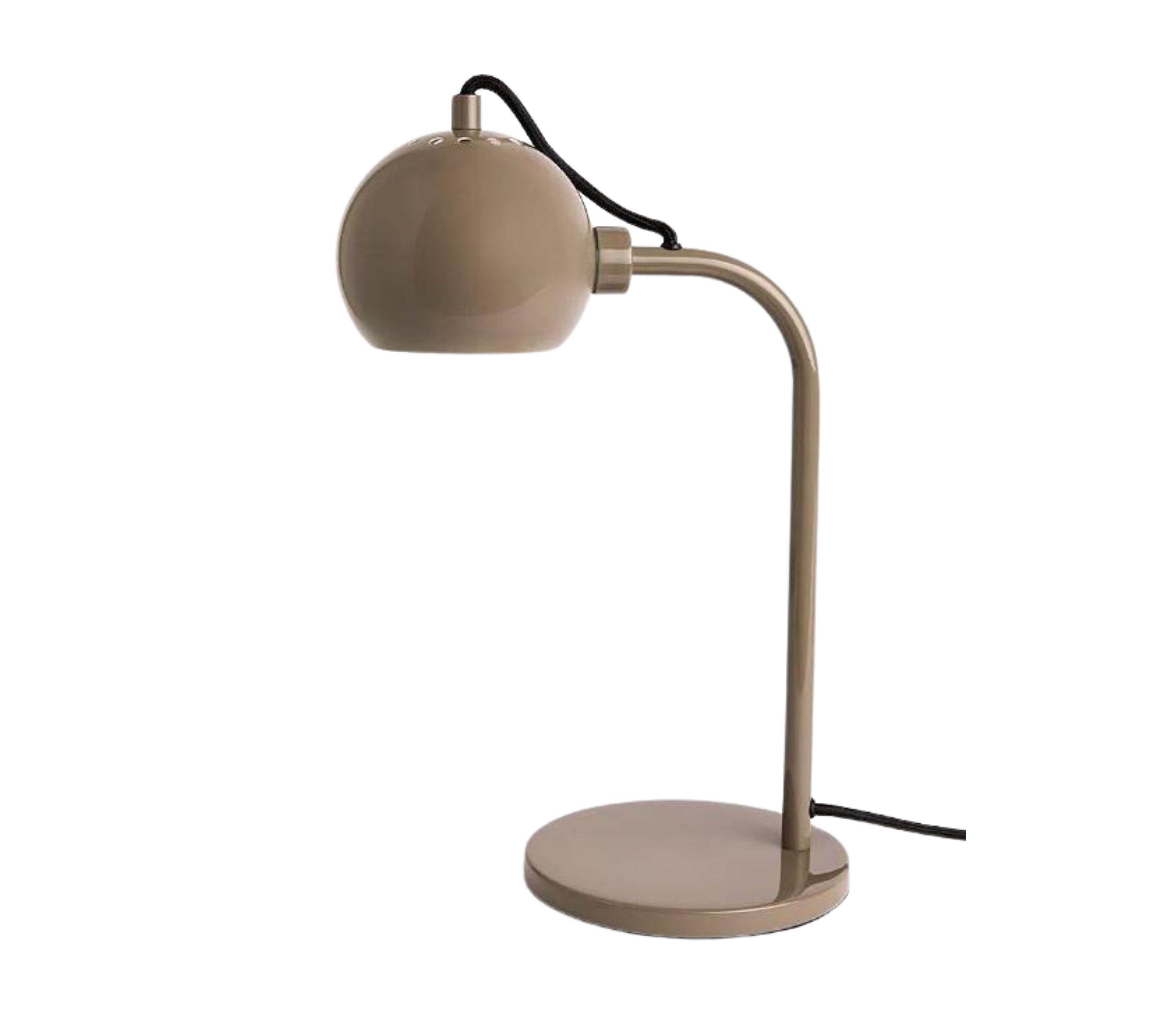Ball Tischlampe Glossy Warm Grey
