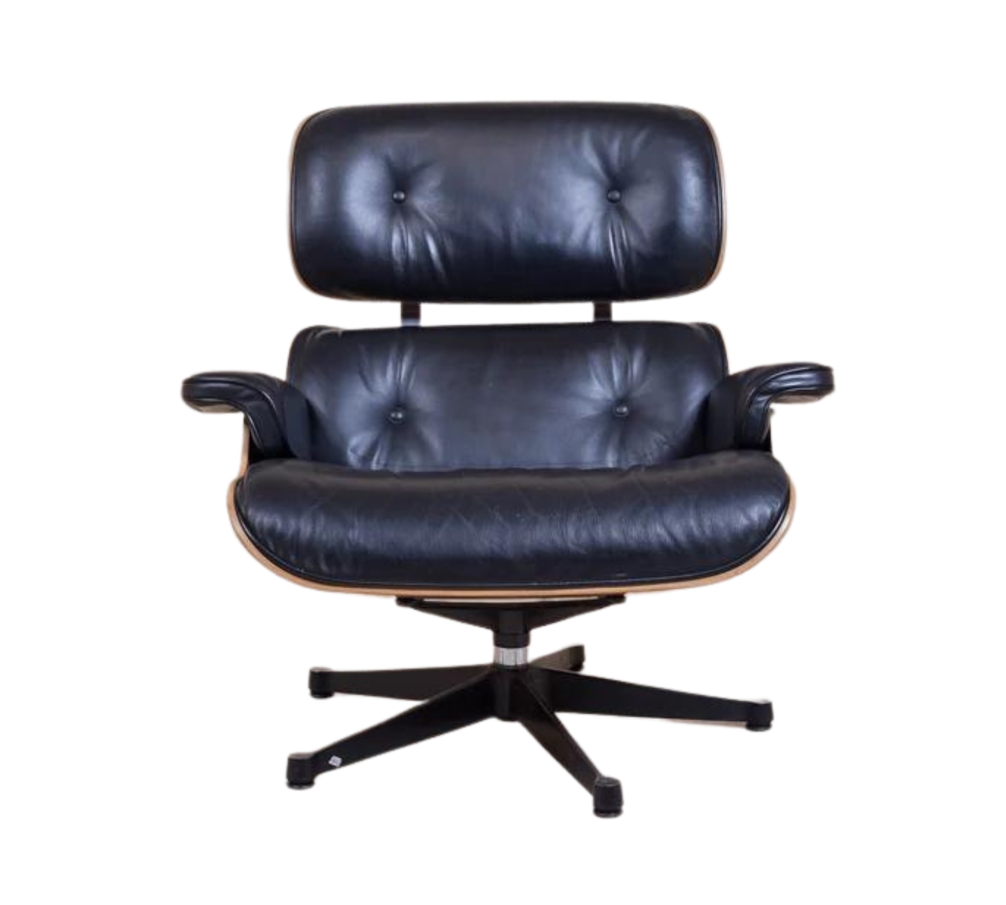 Eames Lounge Chair mit Ottoman Schwarz